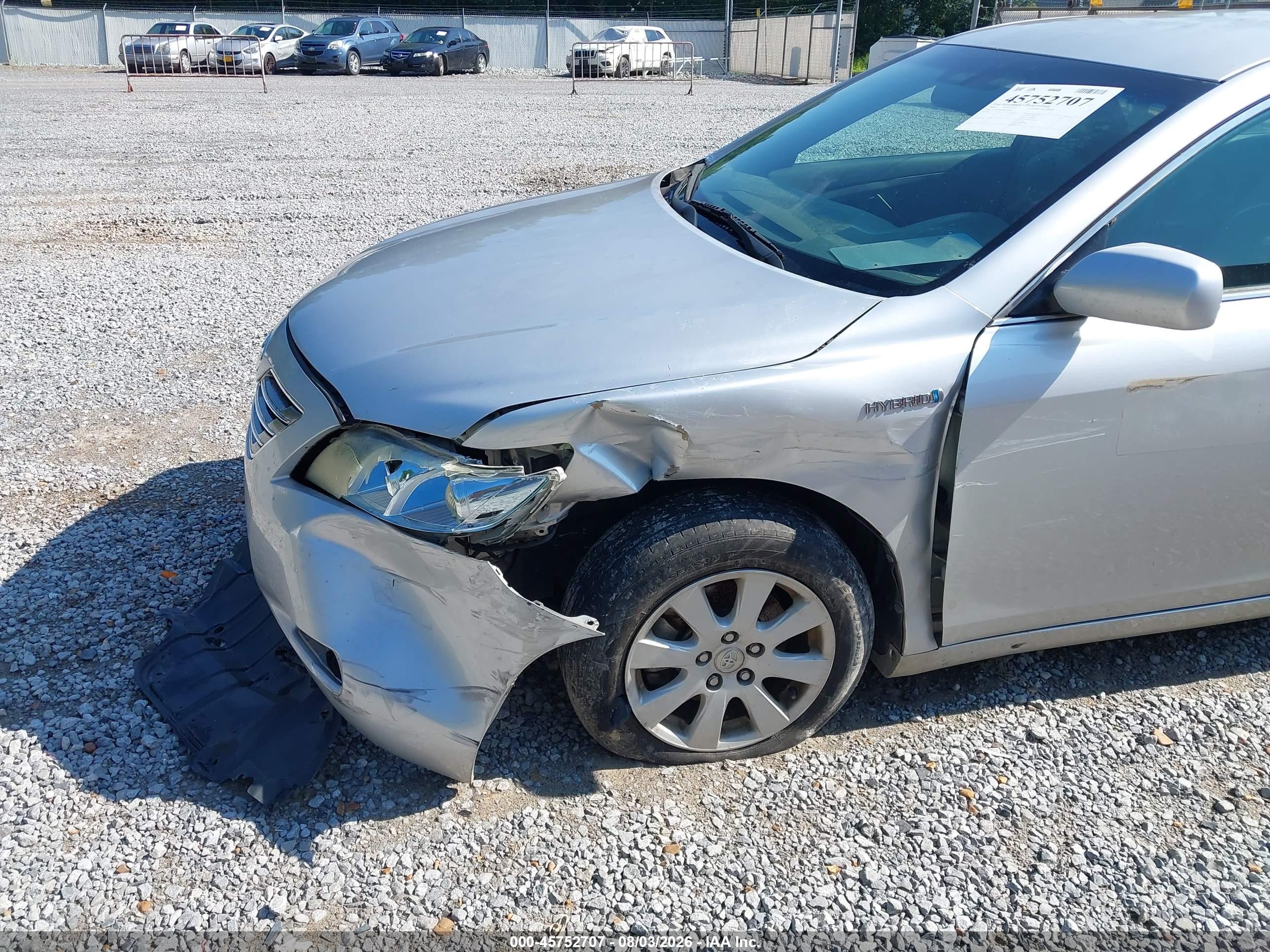 2008 Toyota Camry Hybrid   Серебряный vin: 4T1BB46K98U048602