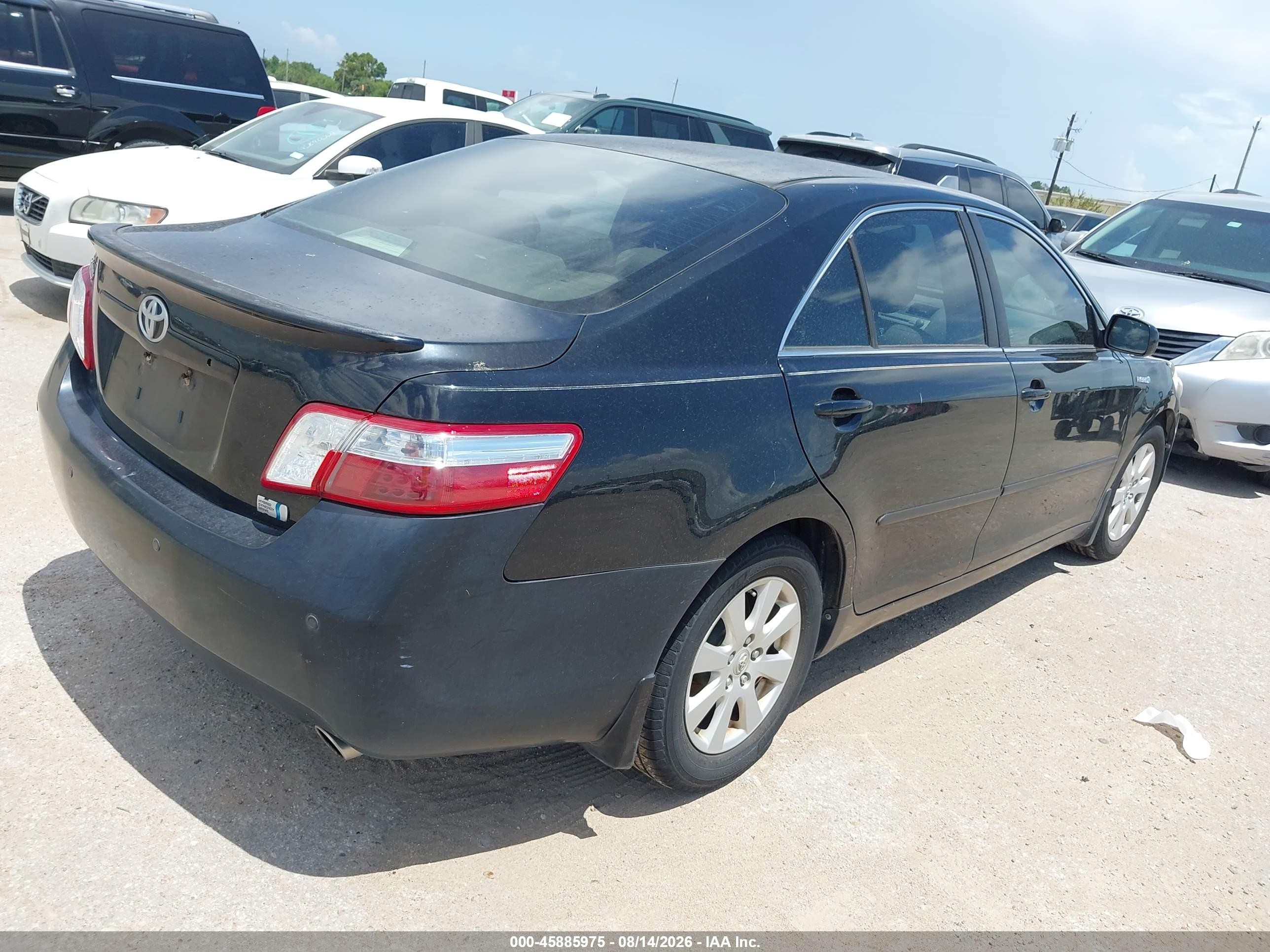 2009 Toyota Camry Hybrid   Black vin: 4T1BB46K99U073372