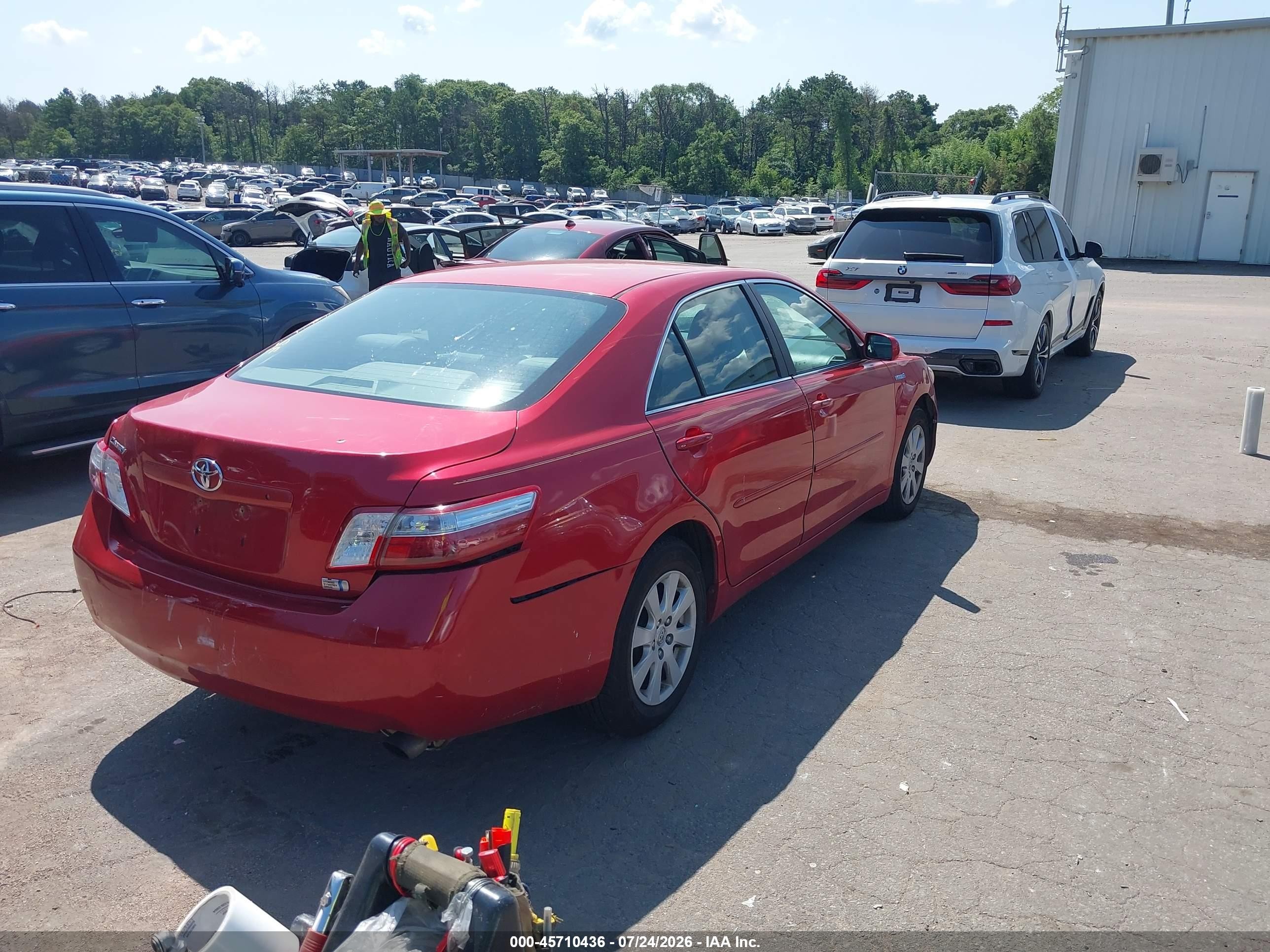 2009 Toyota Camry Hybrid Red vin: 4T1BB46K99U083738