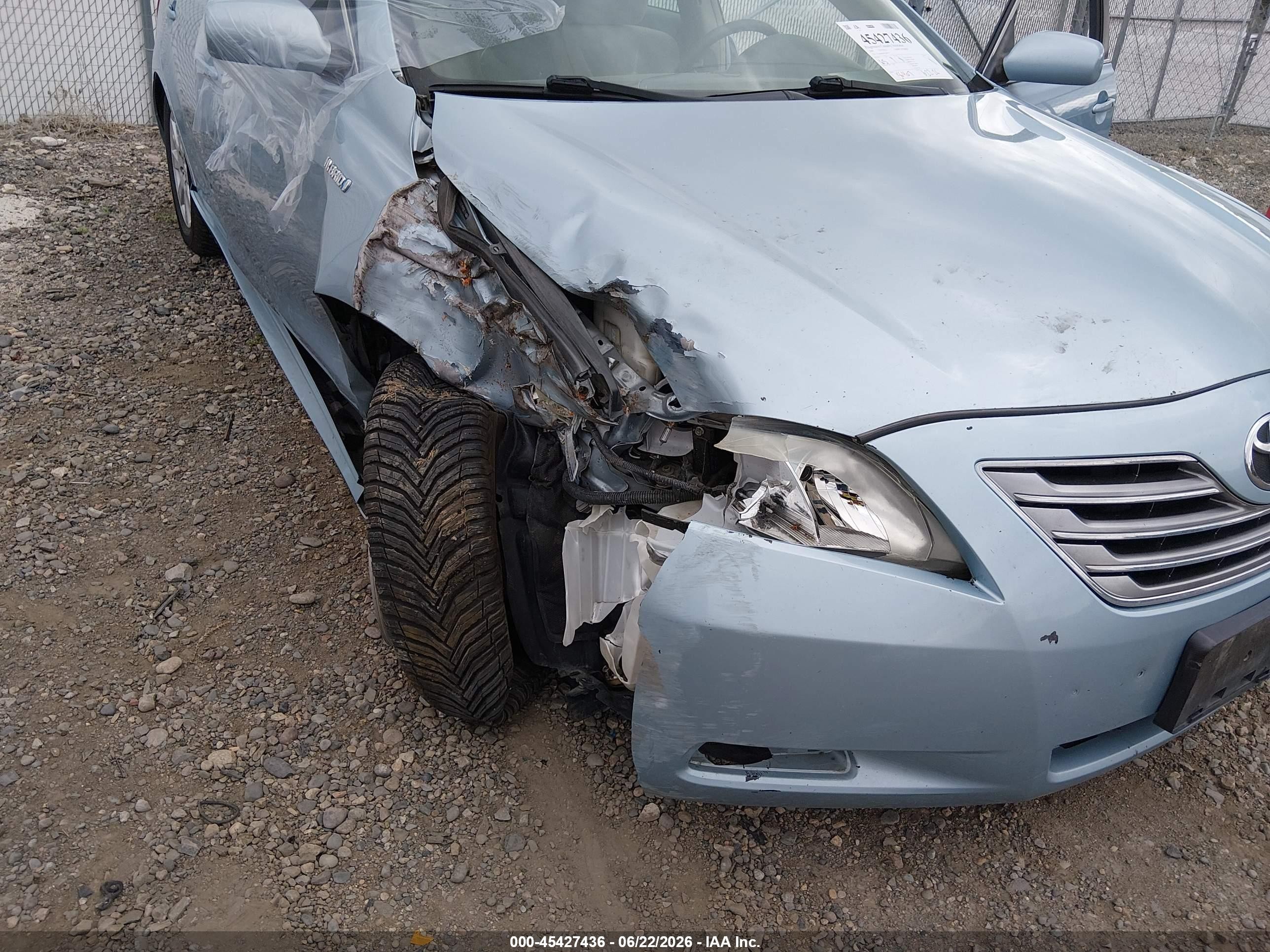 2009 Toyota Camry Hybrid   White vin: 4T1BB46K99U089751