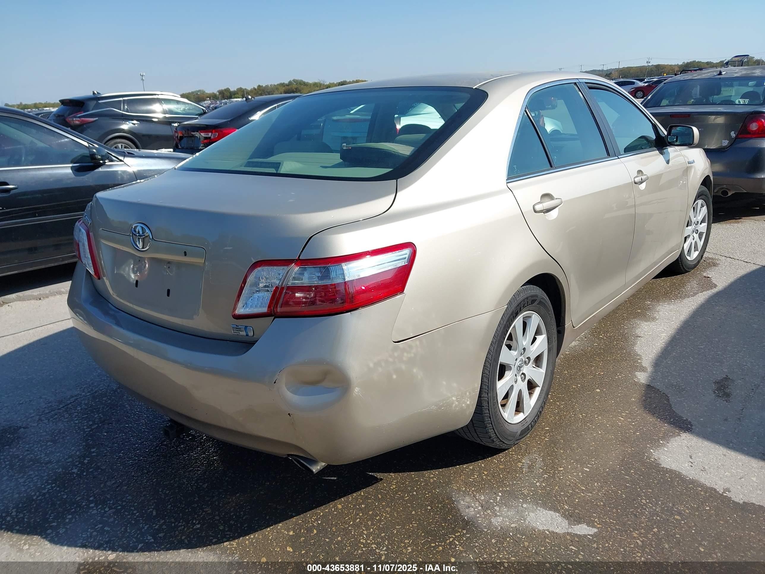 2009 Toyota Camry Hybrid   Gold vin: 4T1BB46K99U090527