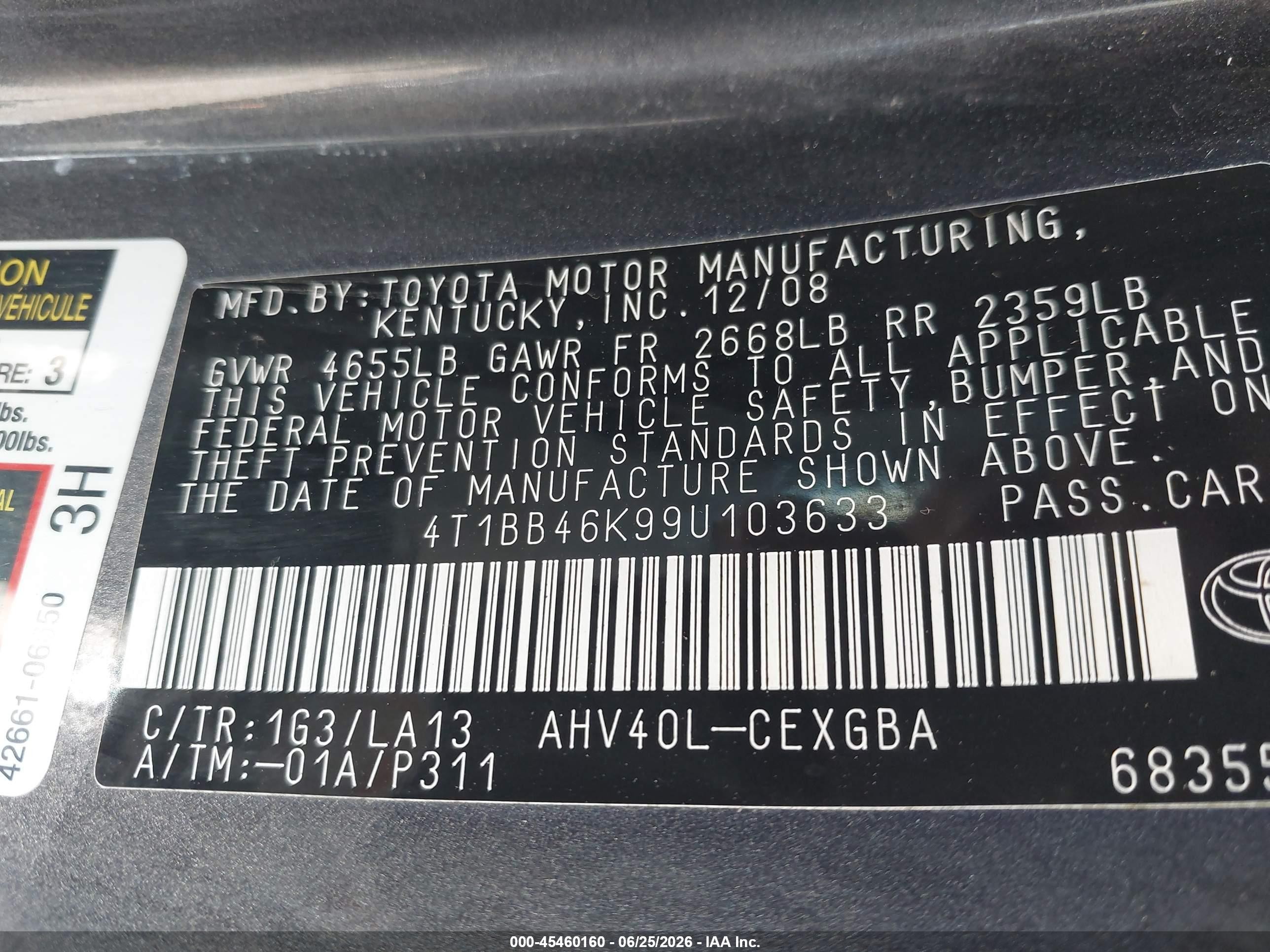 2009 Toyota Camry Hybrid   Gray vin: 4T1BB46K99U103633