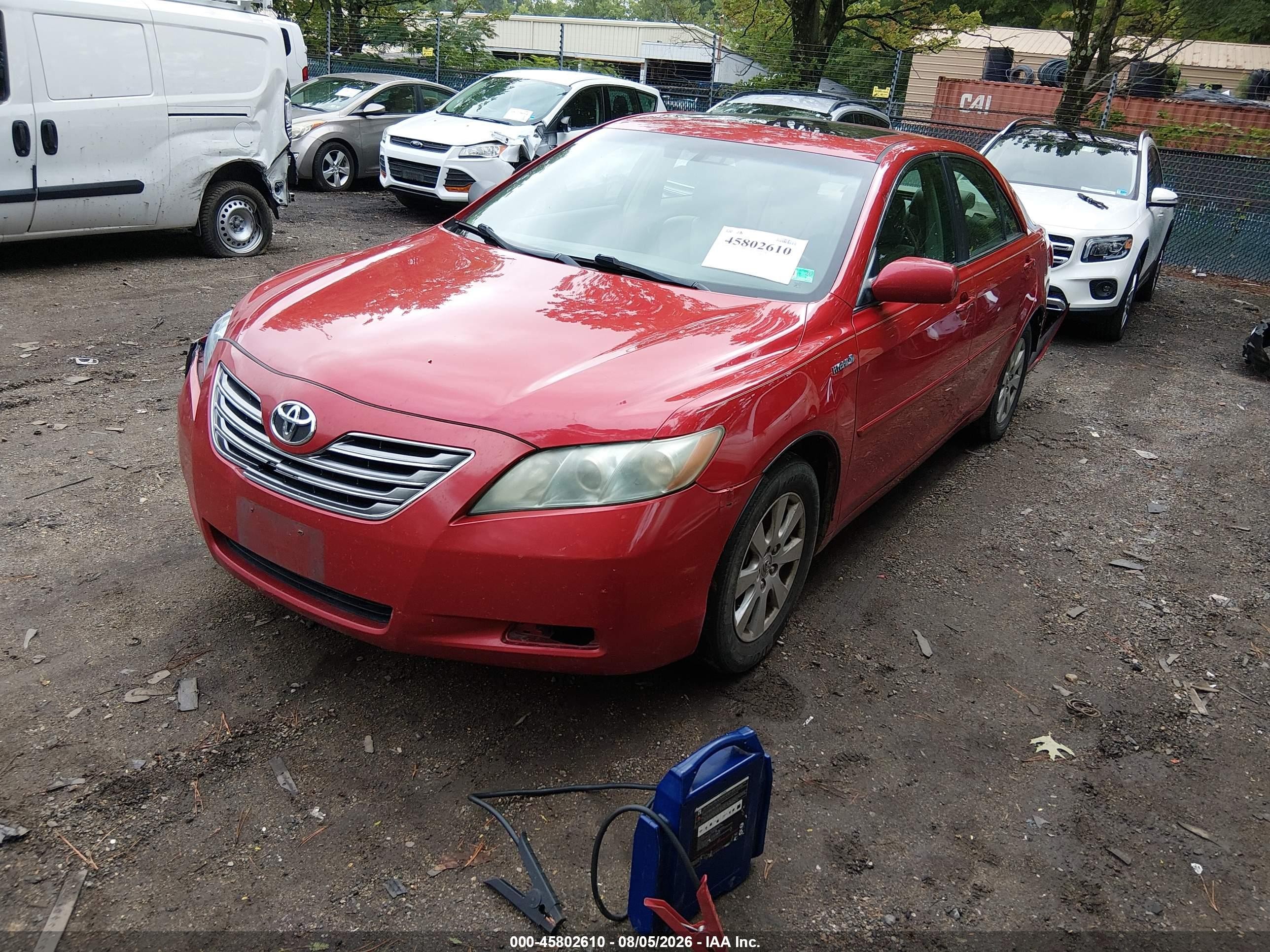 2007 Toyota Camry Hybrid Red vin: 4T1BB46KX7U006891