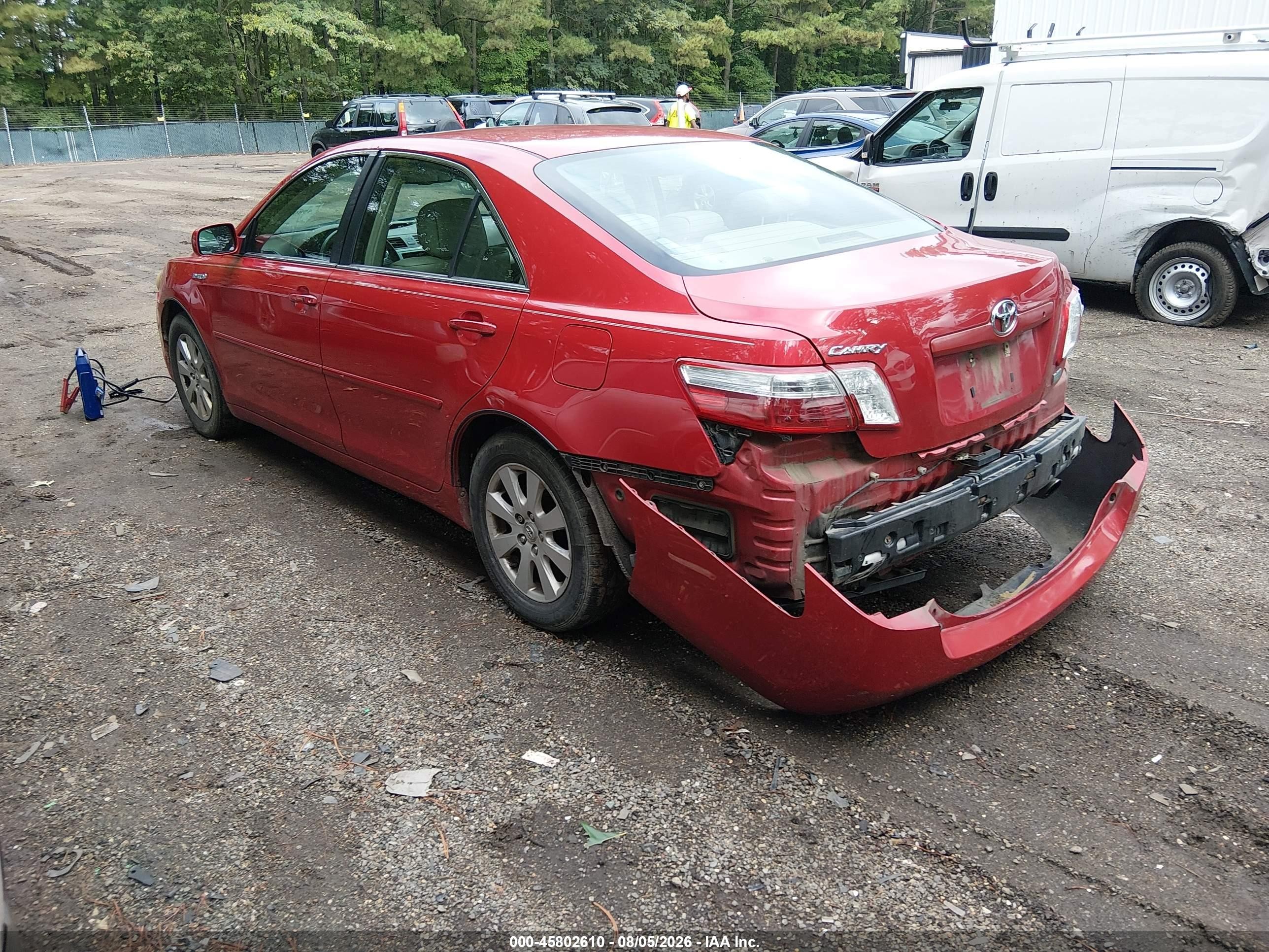 2007 Toyota Camry Hybrid Red vin: 4T1BB46KX7U006891