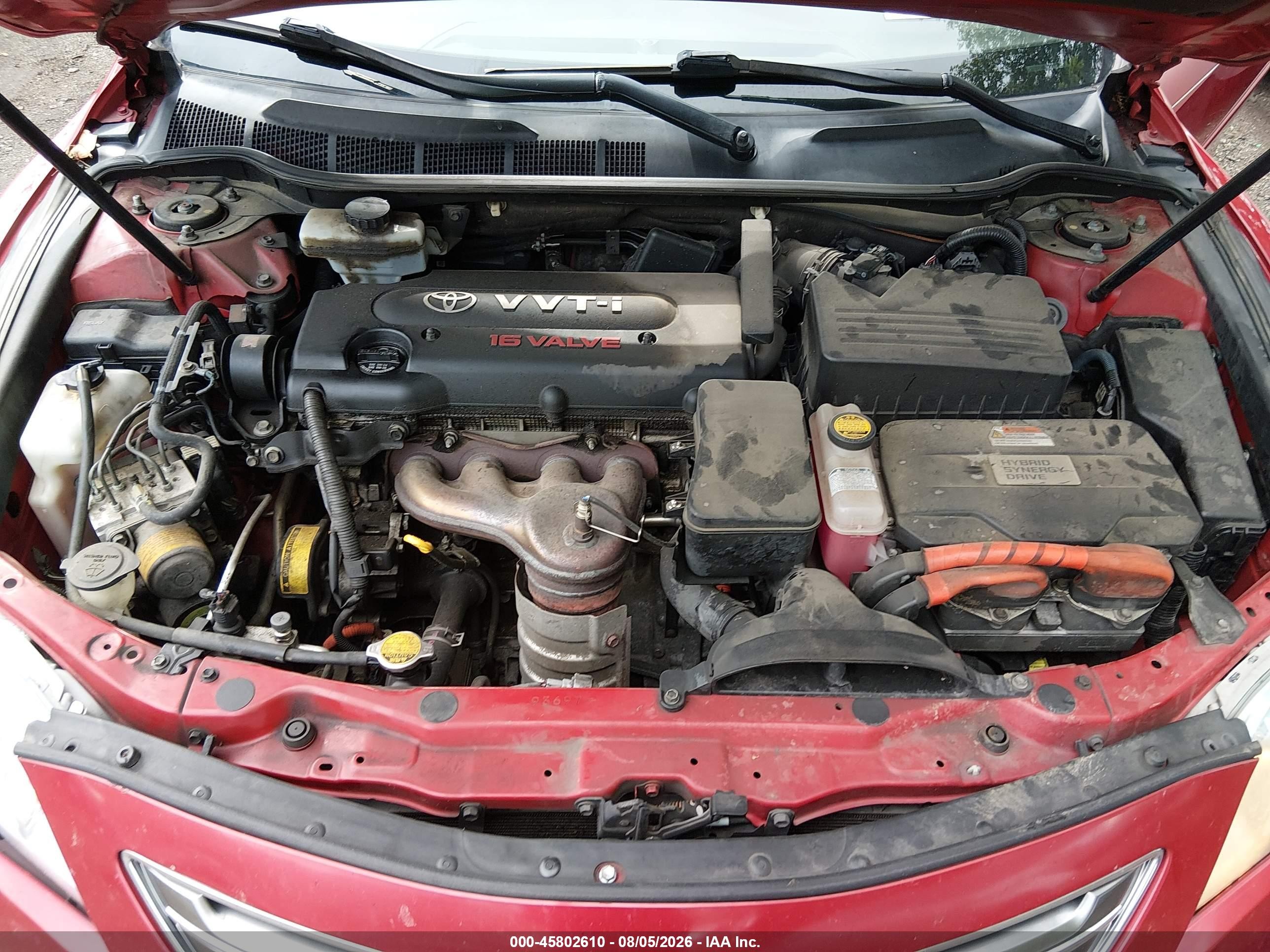2007 Toyota Camry Hybrid Red vin: 4T1BB46KX7U006891