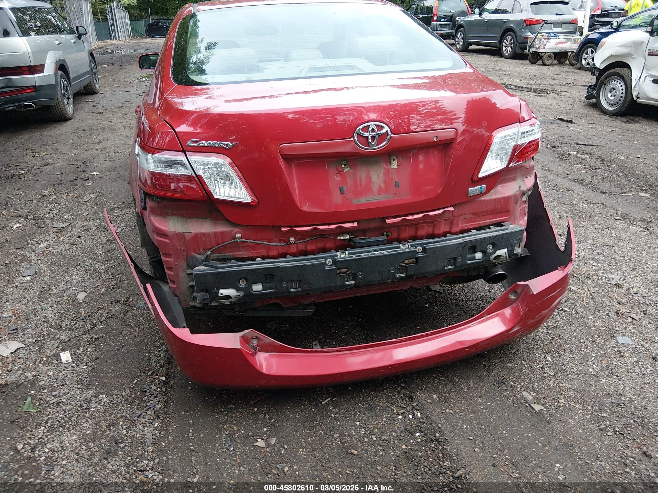 2007 Toyota Camry Hybrid Red vin: 4T1BB46KX7U006891
