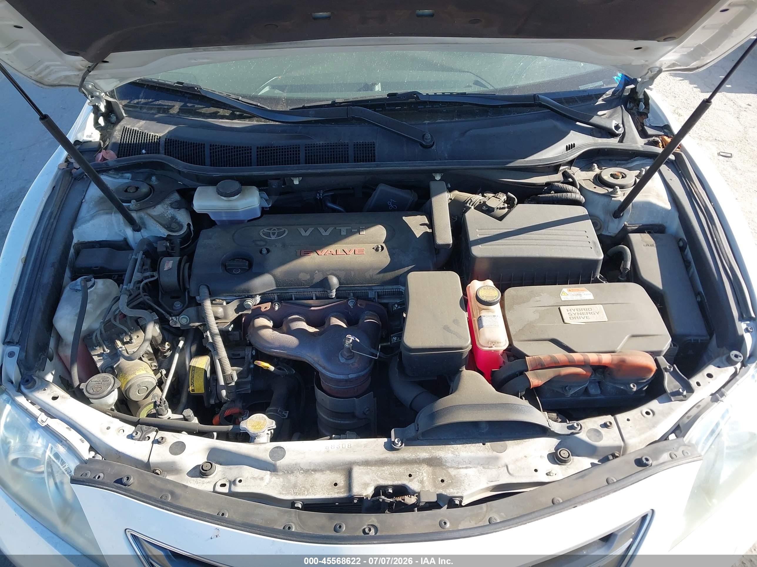 2007 Toyota Camry Hybrid   White vin: 4T1BB46KX7U026798