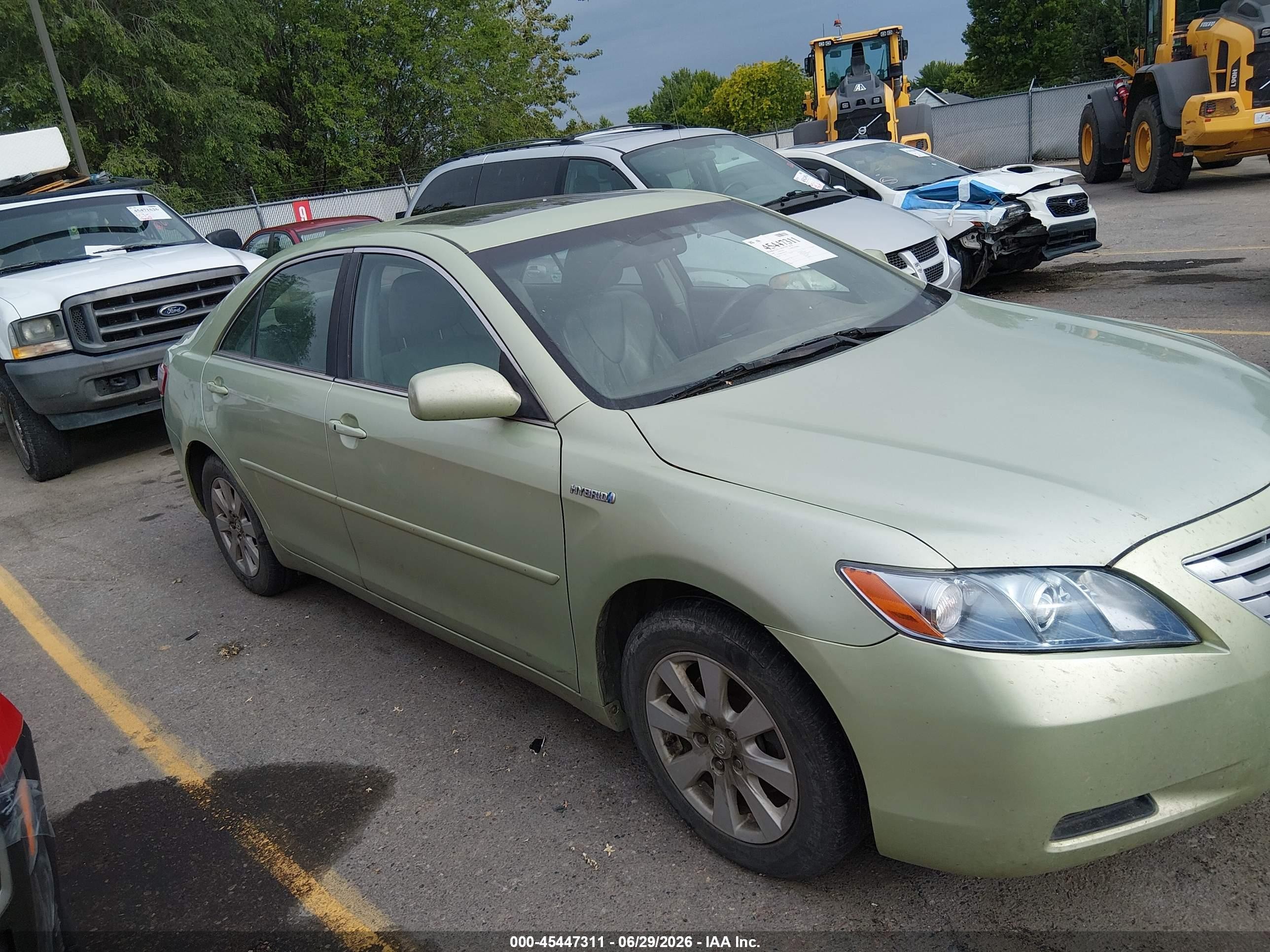 2008 Toyota Camry Hybrid   Green vin: 4T1BB46KX8U042128