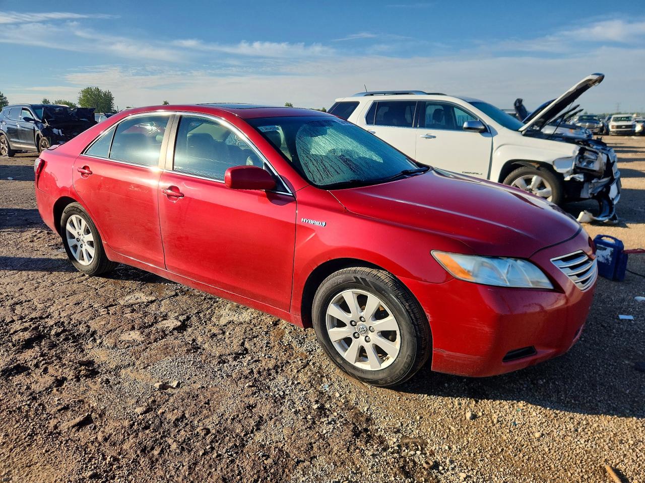 2009 Toyota Camry Hybrid Red vin: 4T1BB46KX9U070545