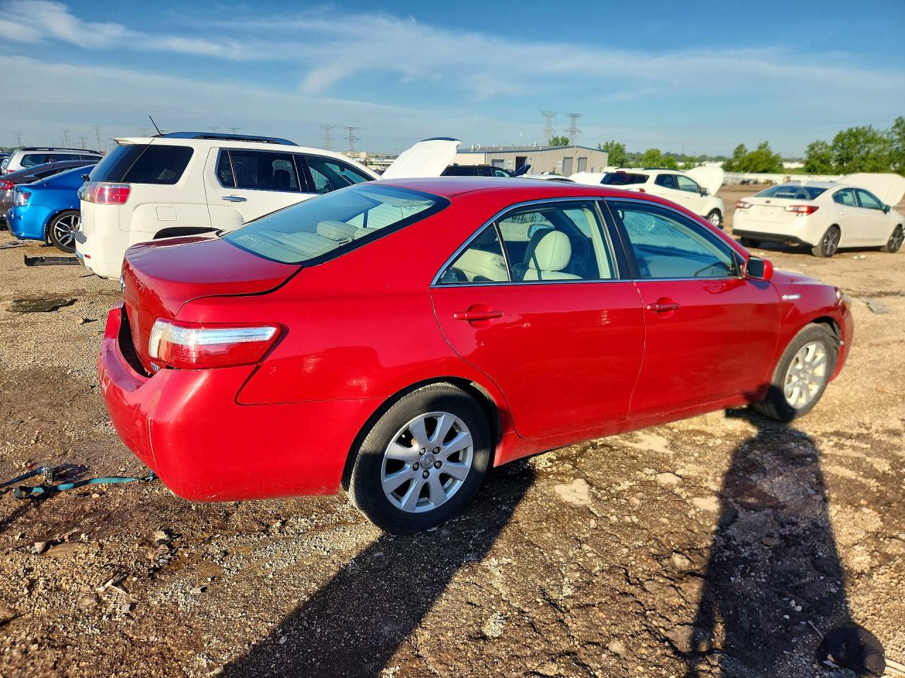 2009 Toyota Camry Hybrid Red vin: 4T1BB46KX9U070545