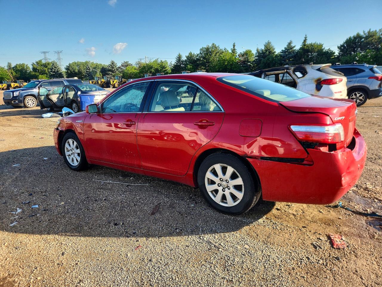 2009 Toyota Camry Hybrid Red vin: 4T1BB46KX9U070545