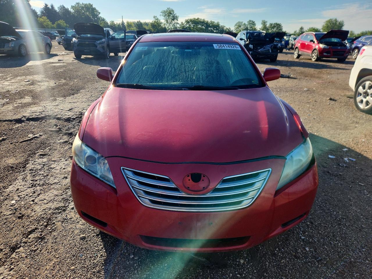 2009 Toyota Camry Hybrid Red vin: 4T1BB46KX9U070545
