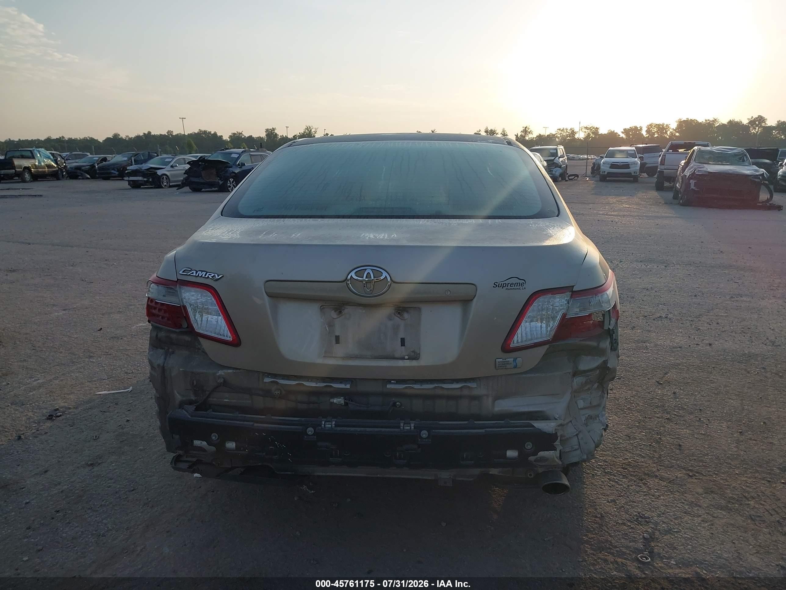 2009 Toyota Camry Hybrid   Beige vin: 4T1BB46KX9U087281