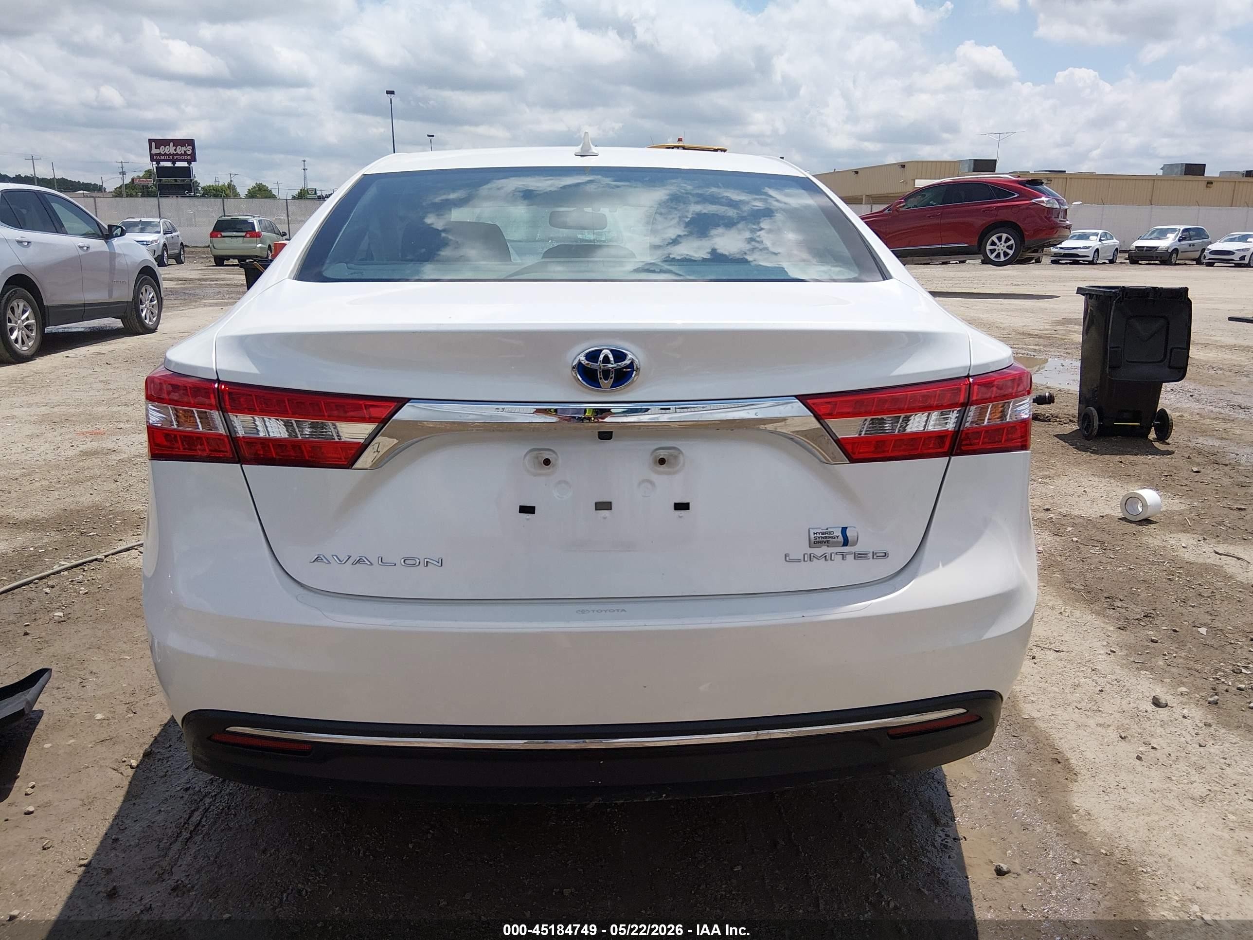 2015 Toyota Avalon Hybrid Limited Белый vin: 4T1BD1EB0FU048267