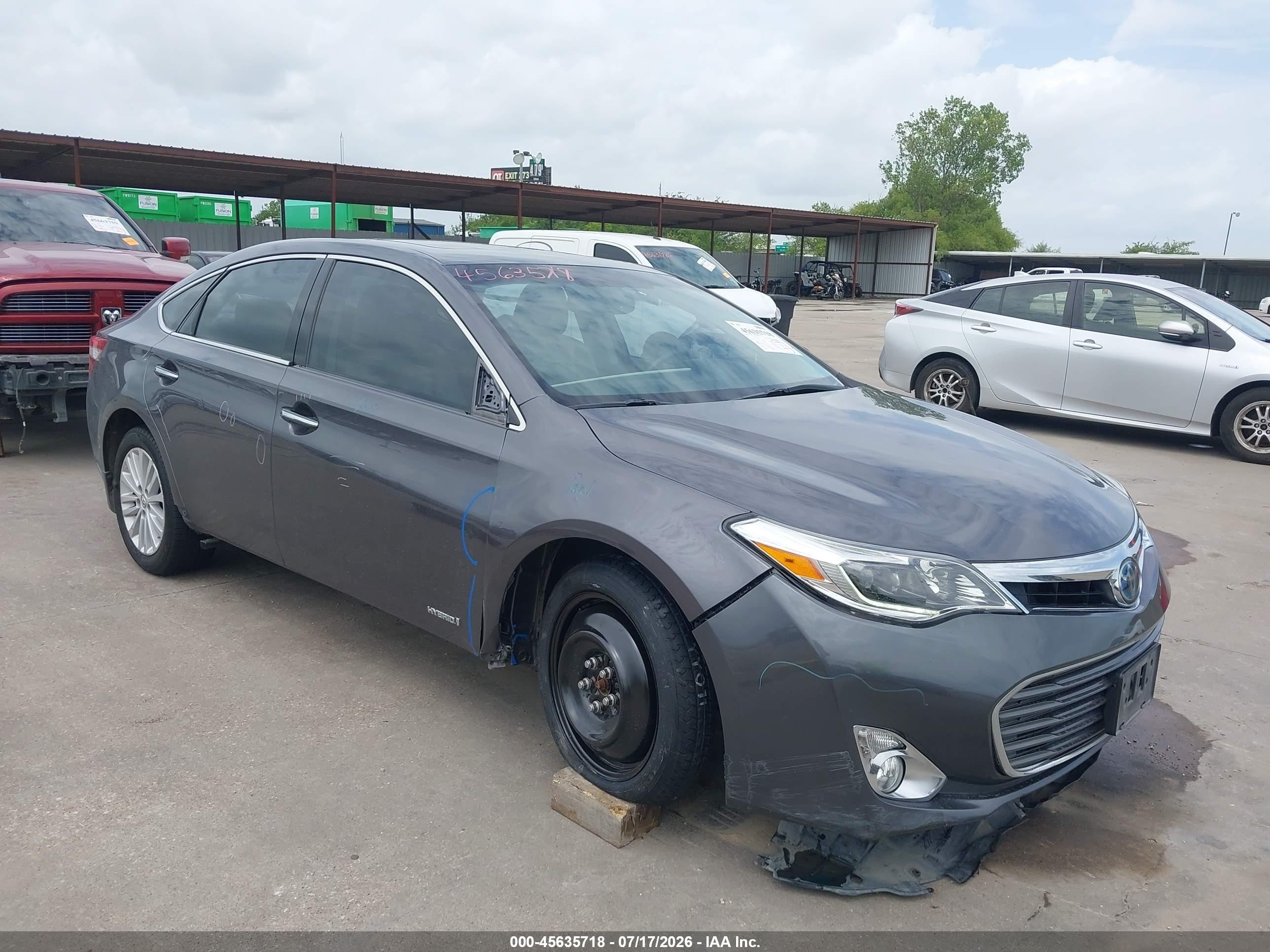 2014 Toyota Avalon Hybrid Limited Серый vin: 4T1BD1EB1EU024607