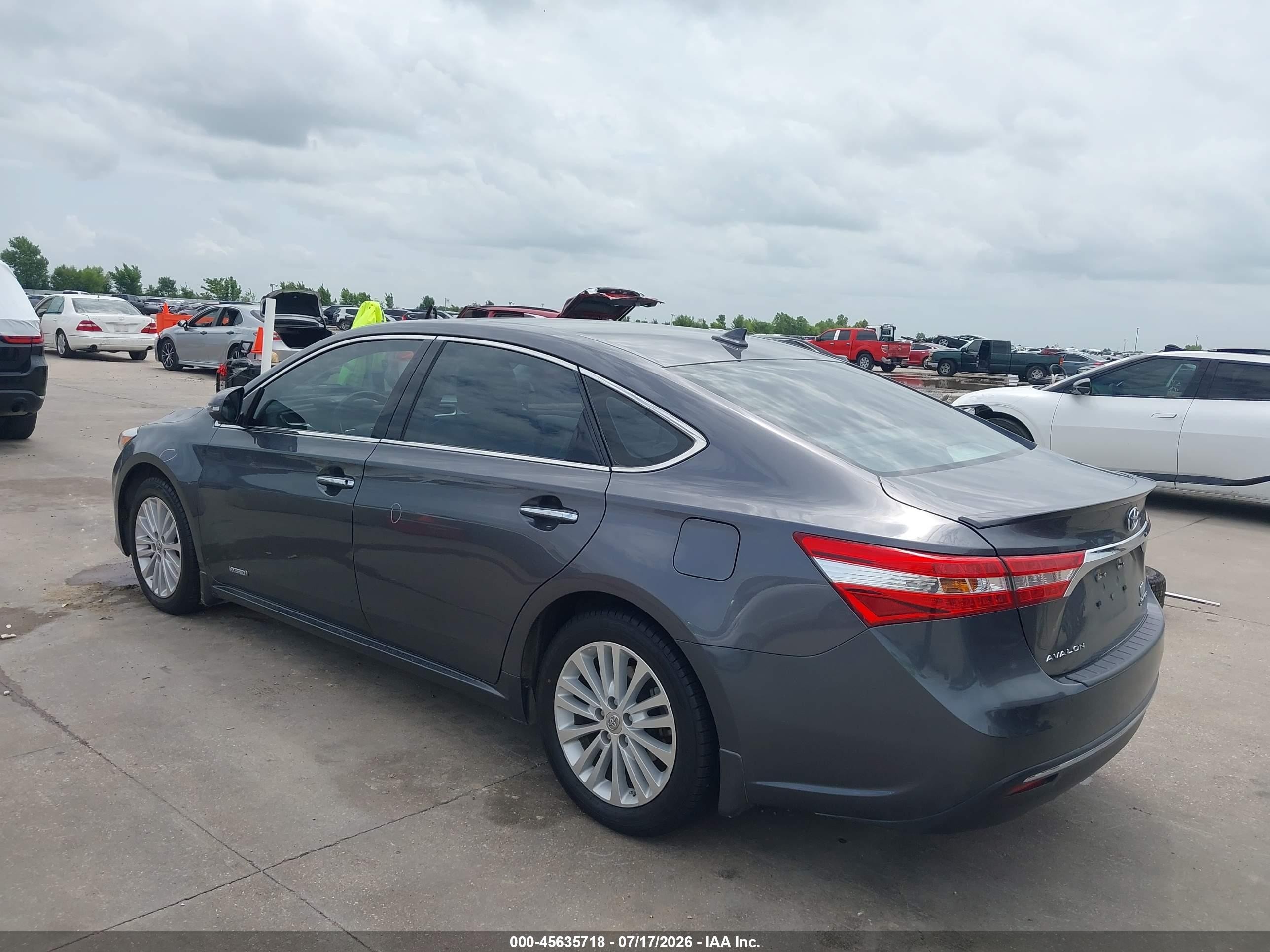 2014 Toyota Avalon Hybrid Limited Серый vin: 4T1BD1EB1EU024607