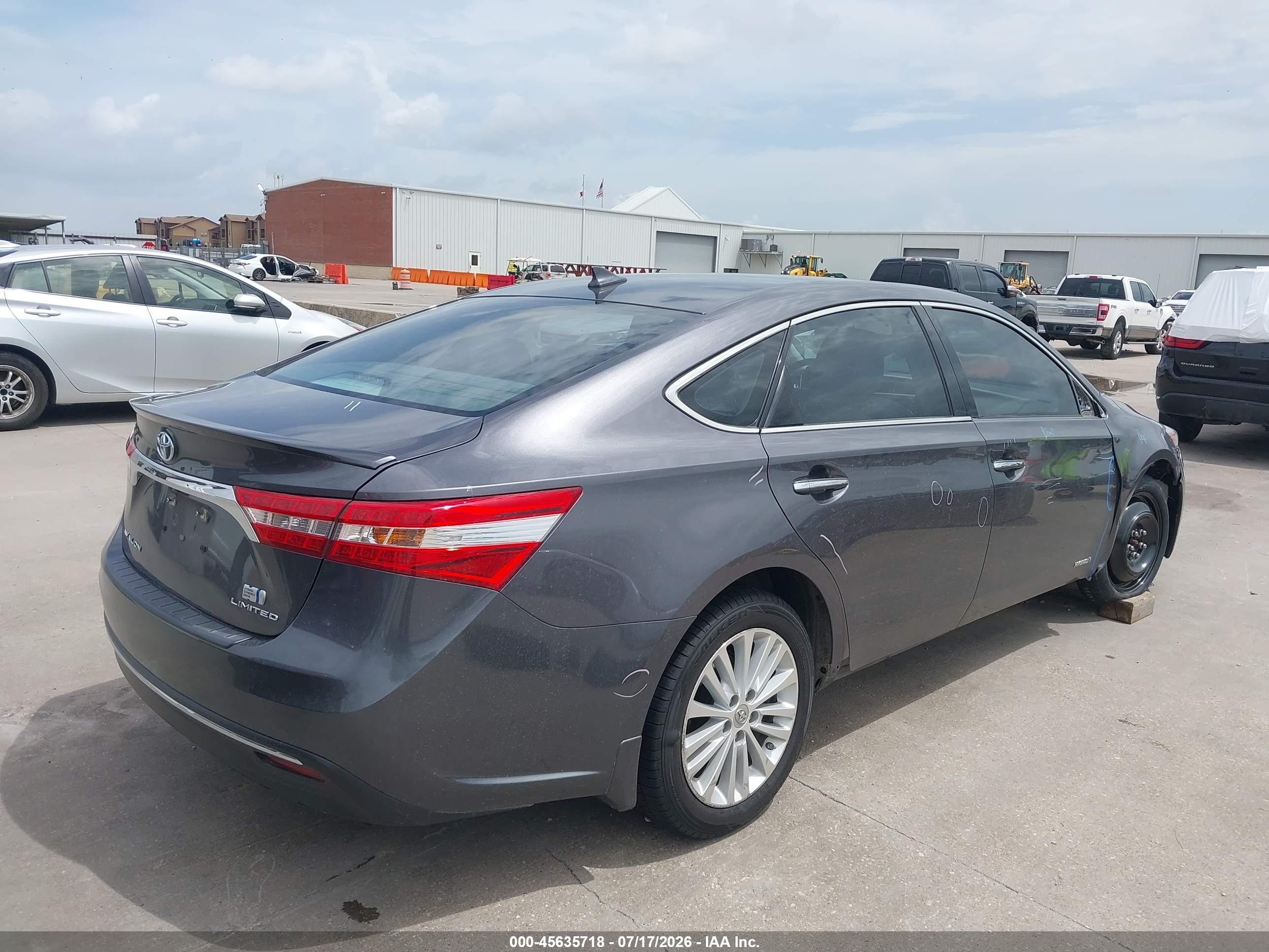 2014 Toyota Avalon Hybrid Limited Серый vin: 4T1BD1EB1EU024607