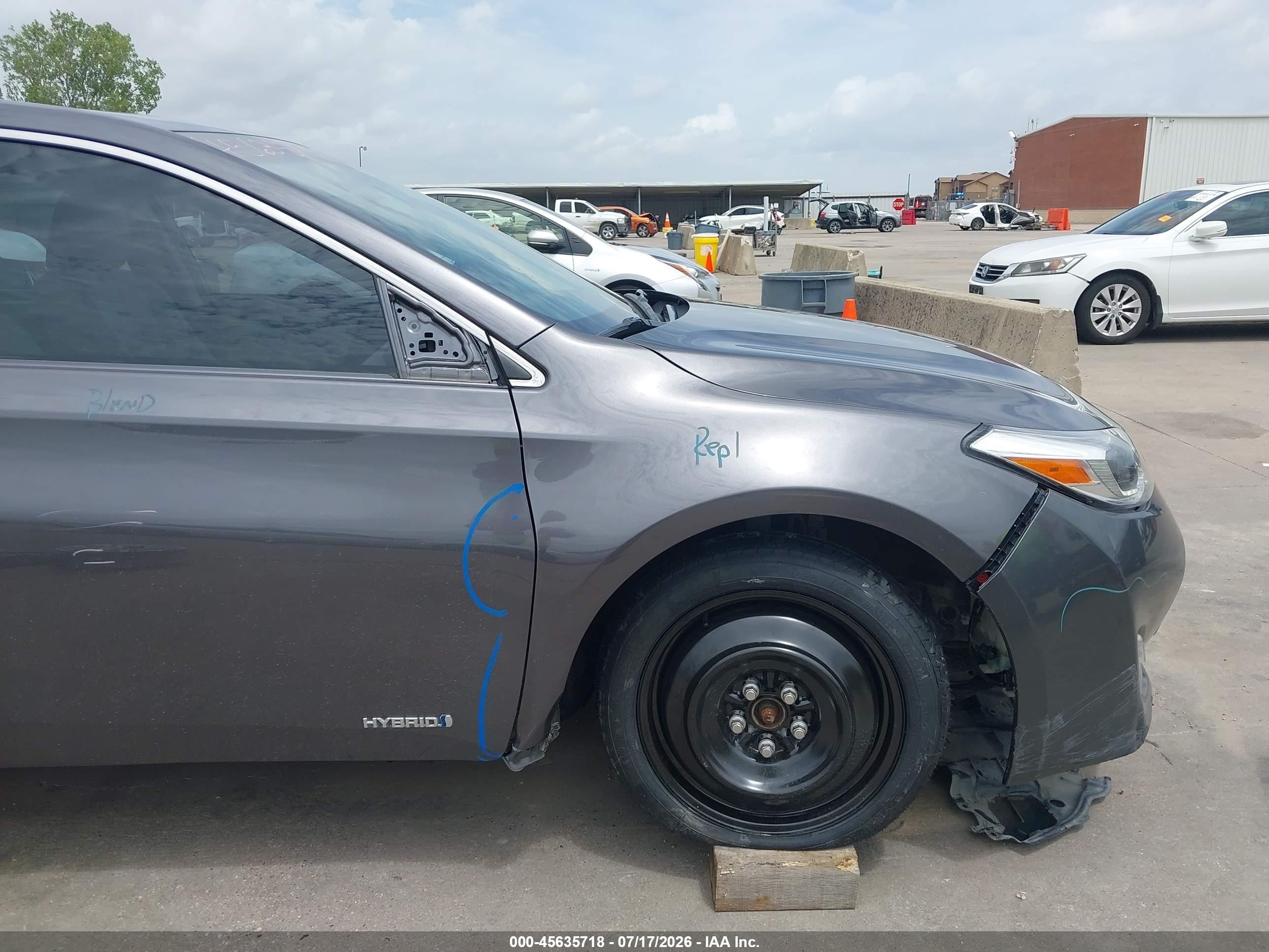 2014 Toyota Avalon Hybrid Limited Серый vin: 4T1BD1EB1EU024607