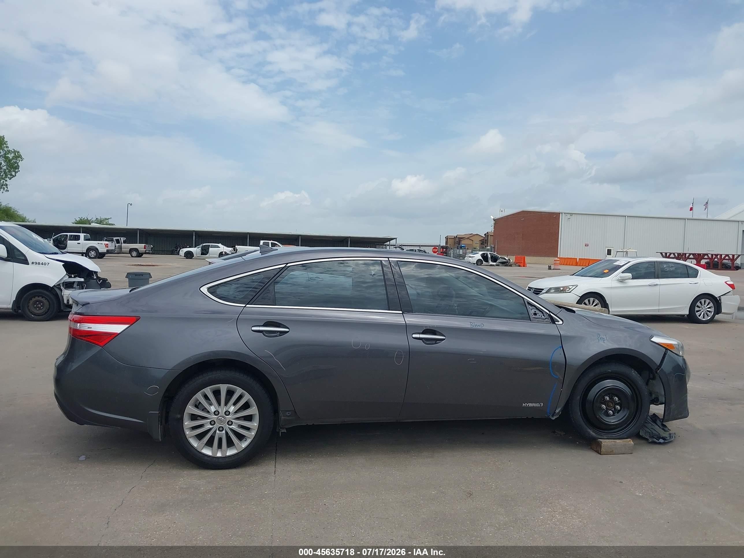 2014 Toyota Avalon Hybrid Limited Серый vin: 4T1BD1EB1EU024607