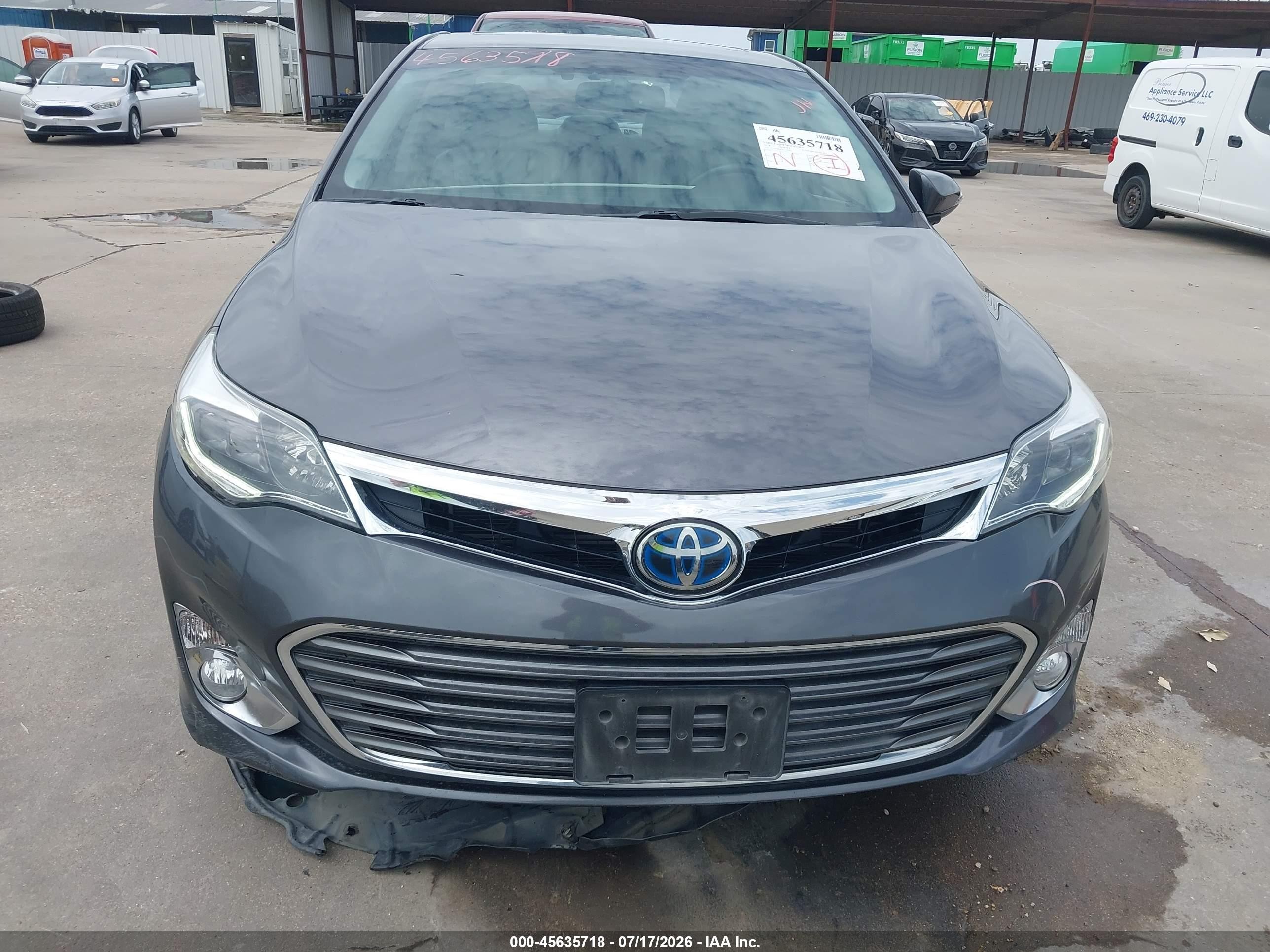 2014 Toyota Avalon Hybrid Limited Серый vin: 4T1BD1EB1EU024607