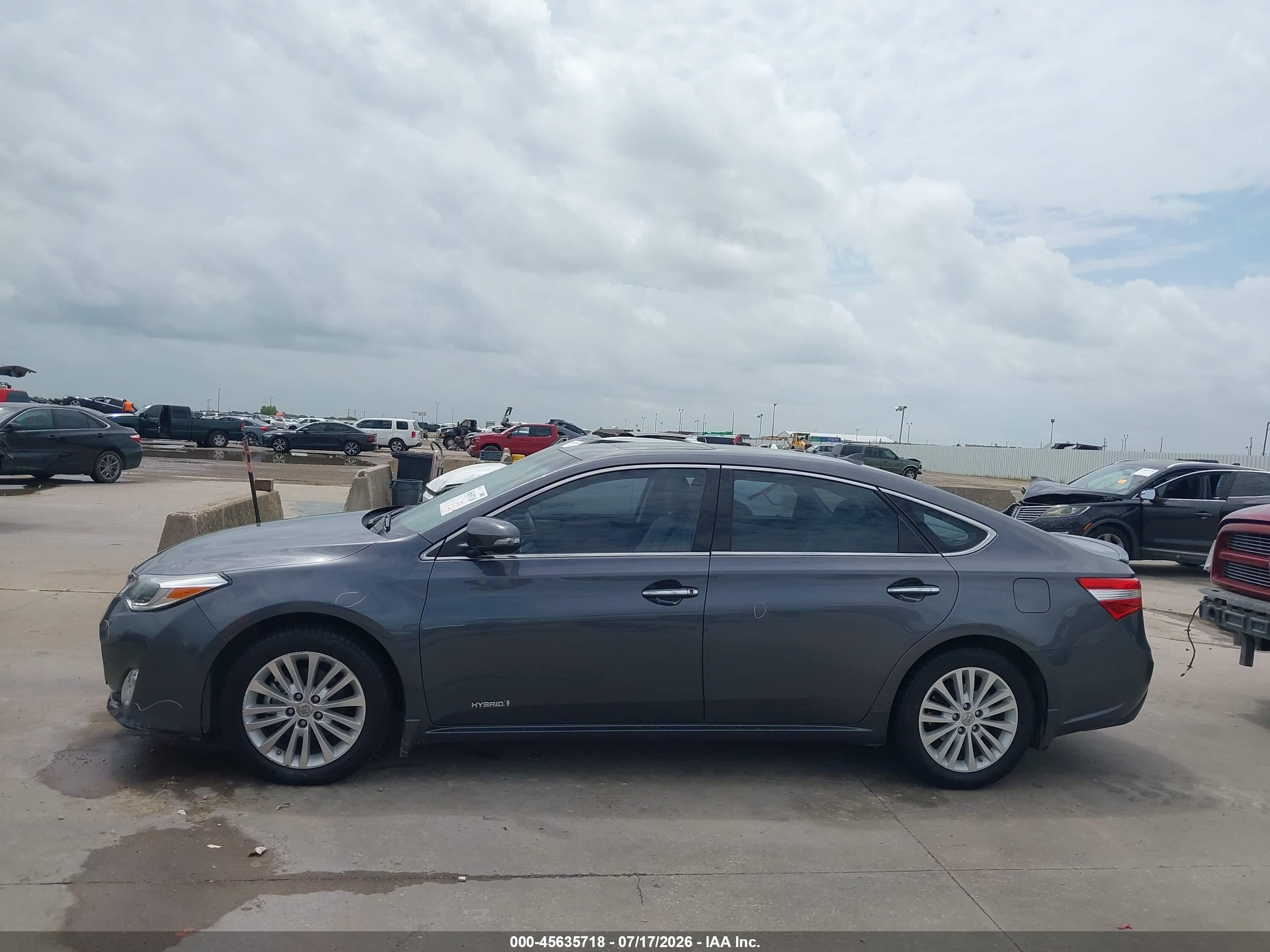 2014 Toyota Avalon Hybrid Limited Серый vin: 4T1BD1EB1EU024607