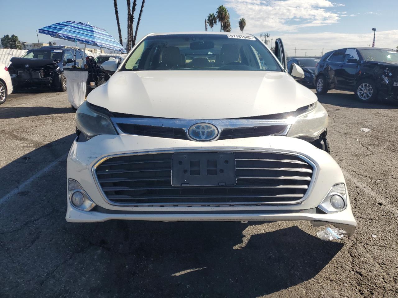 2014 Toyota Avalon Hybrid White vin: 4T1BD1EB1EU025921