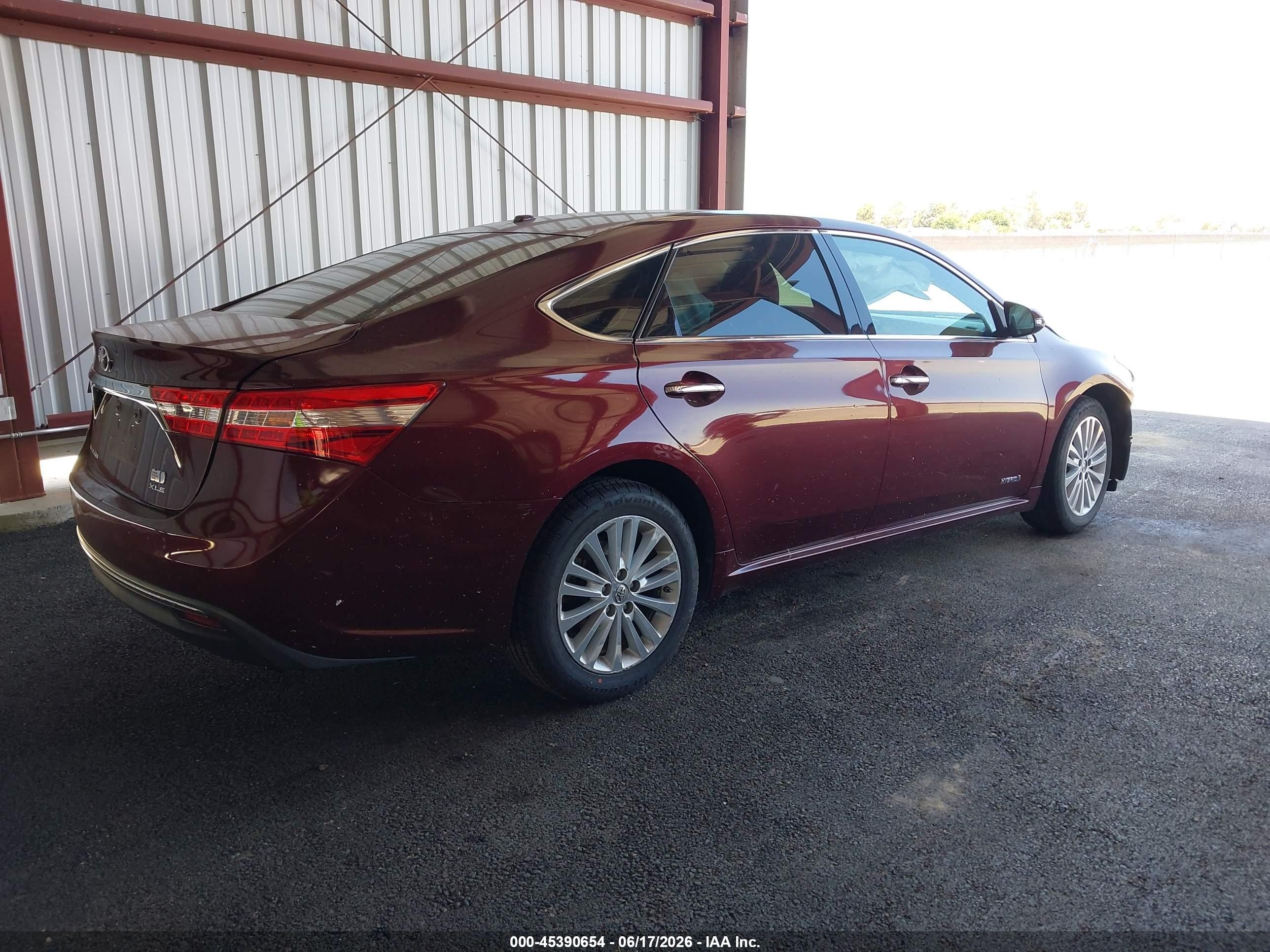 2014 Toyota Avalon Hybrid Xle Touring Burgundy vin: 4T1BD1EB1EU030634