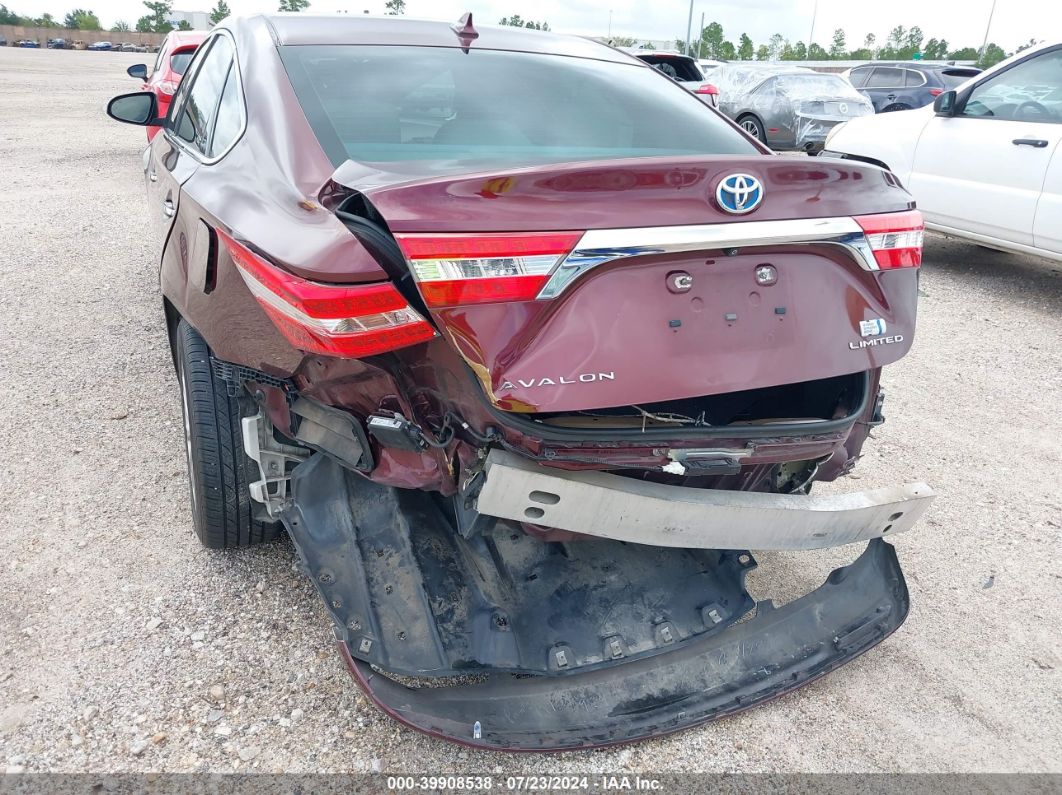 2014 Toyota Avalon Hybrid Limited Maroon vin: 4T1BD1EB1EU034876