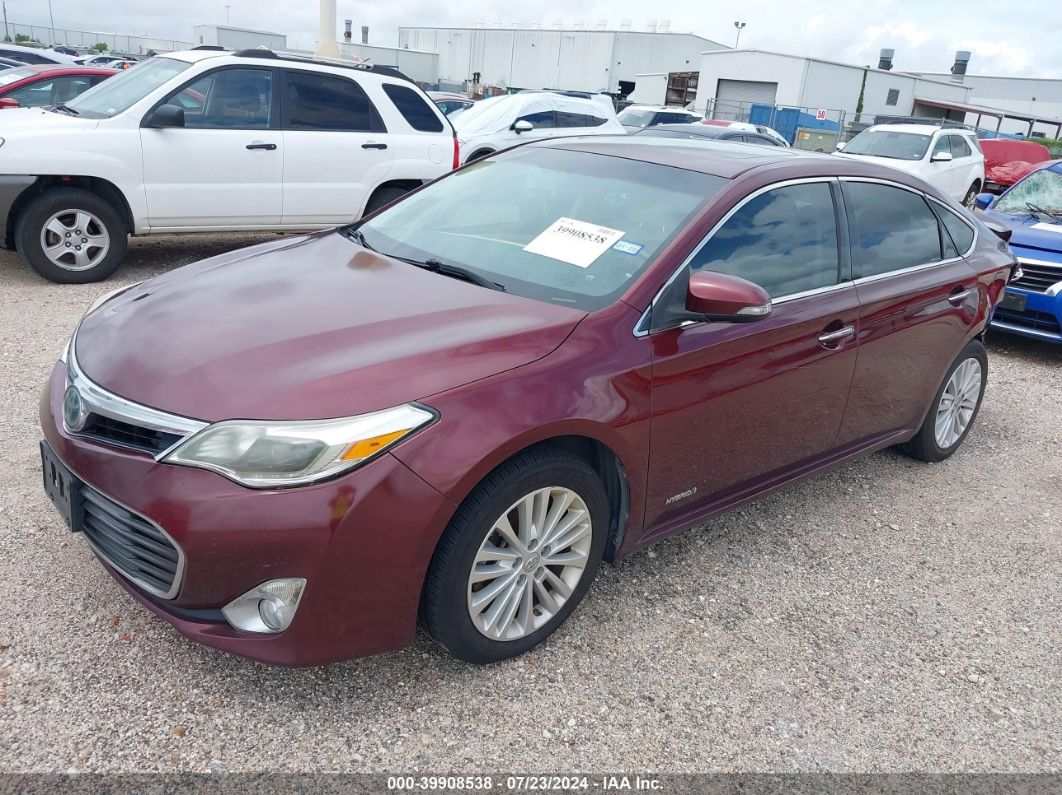 2014 Toyota Avalon Hybrid Limited Maroon vin: 4T1BD1EB1EU034876