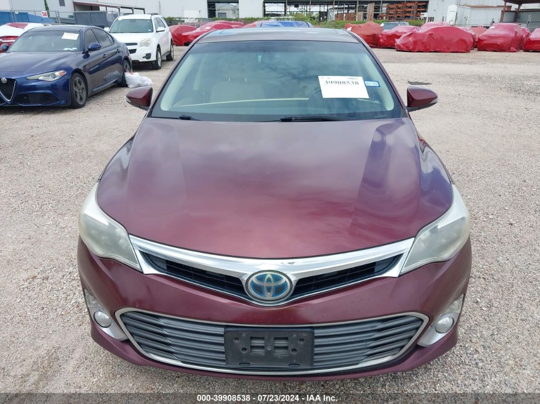 2014 Toyota Avalon Hybrid Limited Maroon vin: 4T1BD1EB1EU034876