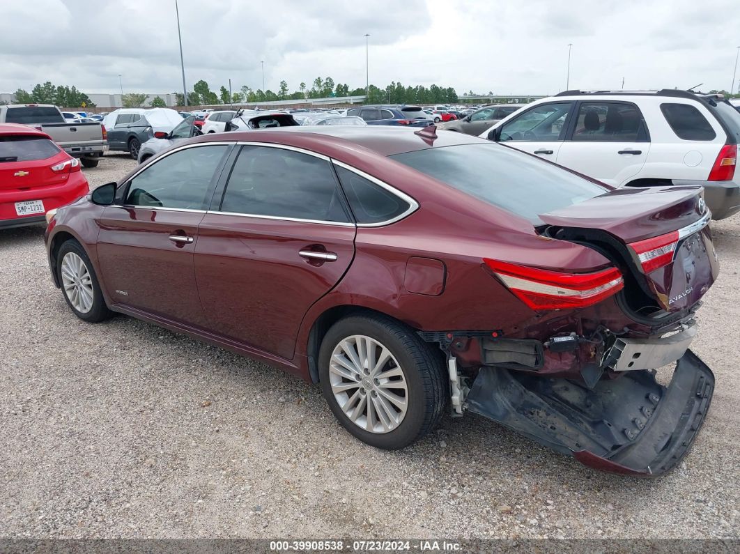 2014 Toyota Avalon Hybrid Limited Maroon vin: 4T1BD1EB1EU034876