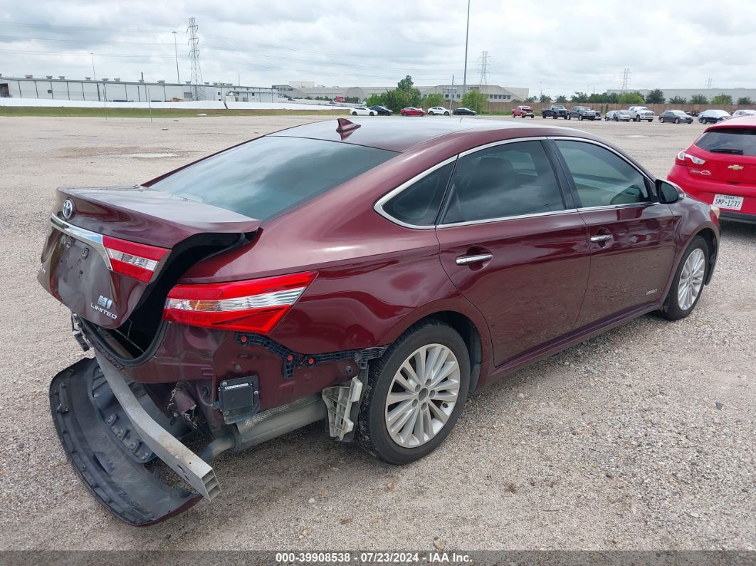 2014 Toyota Avalon Hybrid Limited Maroon vin: 4T1BD1EB1EU034876