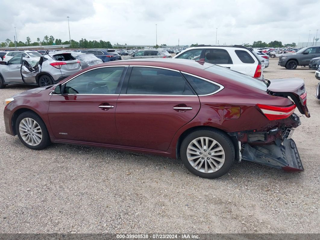 2014 Toyota Avalon Hybrid Limited Maroon vin: 4T1BD1EB1EU034876