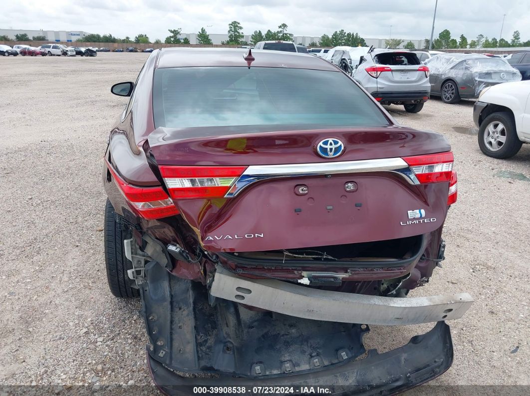 2014 Toyota Avalon Hybrid Limited Maroon vin: 4T1BD1EB1EU034876