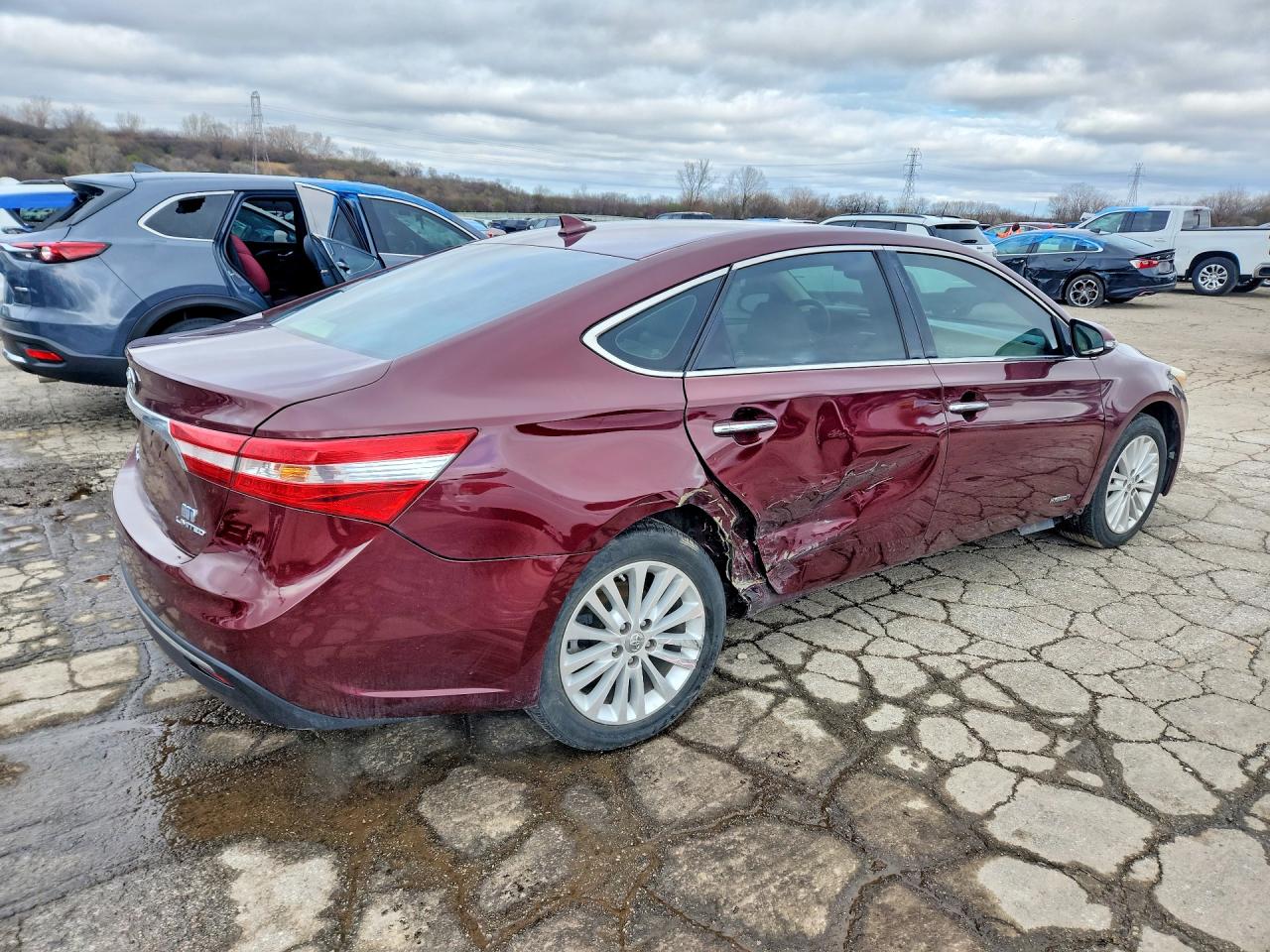 2014 Toyota Avalon Hybrid Limited Burgundy vin: 4T1BD1EB1EU034876