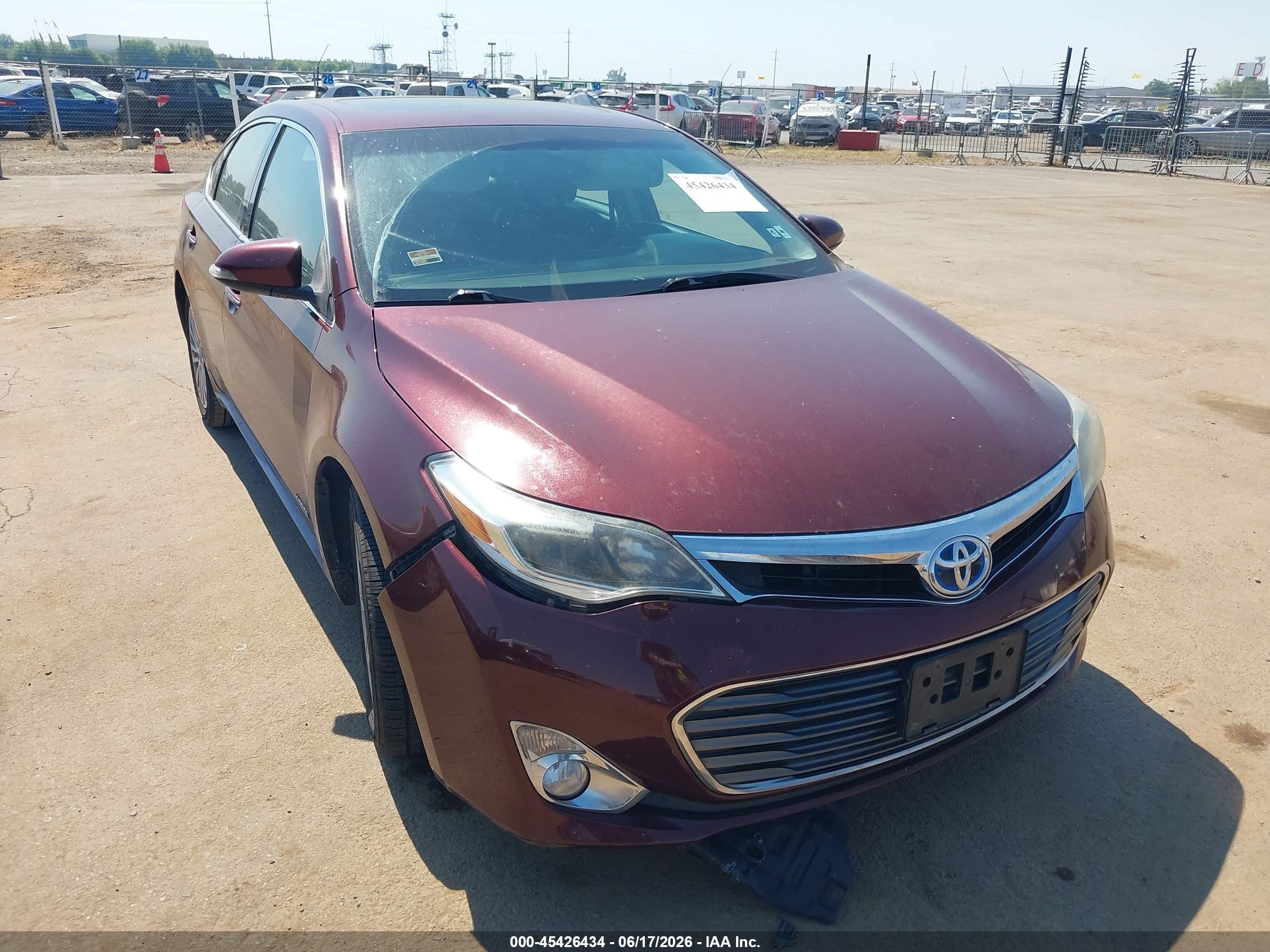 2015 Toyota Avalon Hybrid Xle Touring Бордовый vin: 4T1BD1EB1FU037245