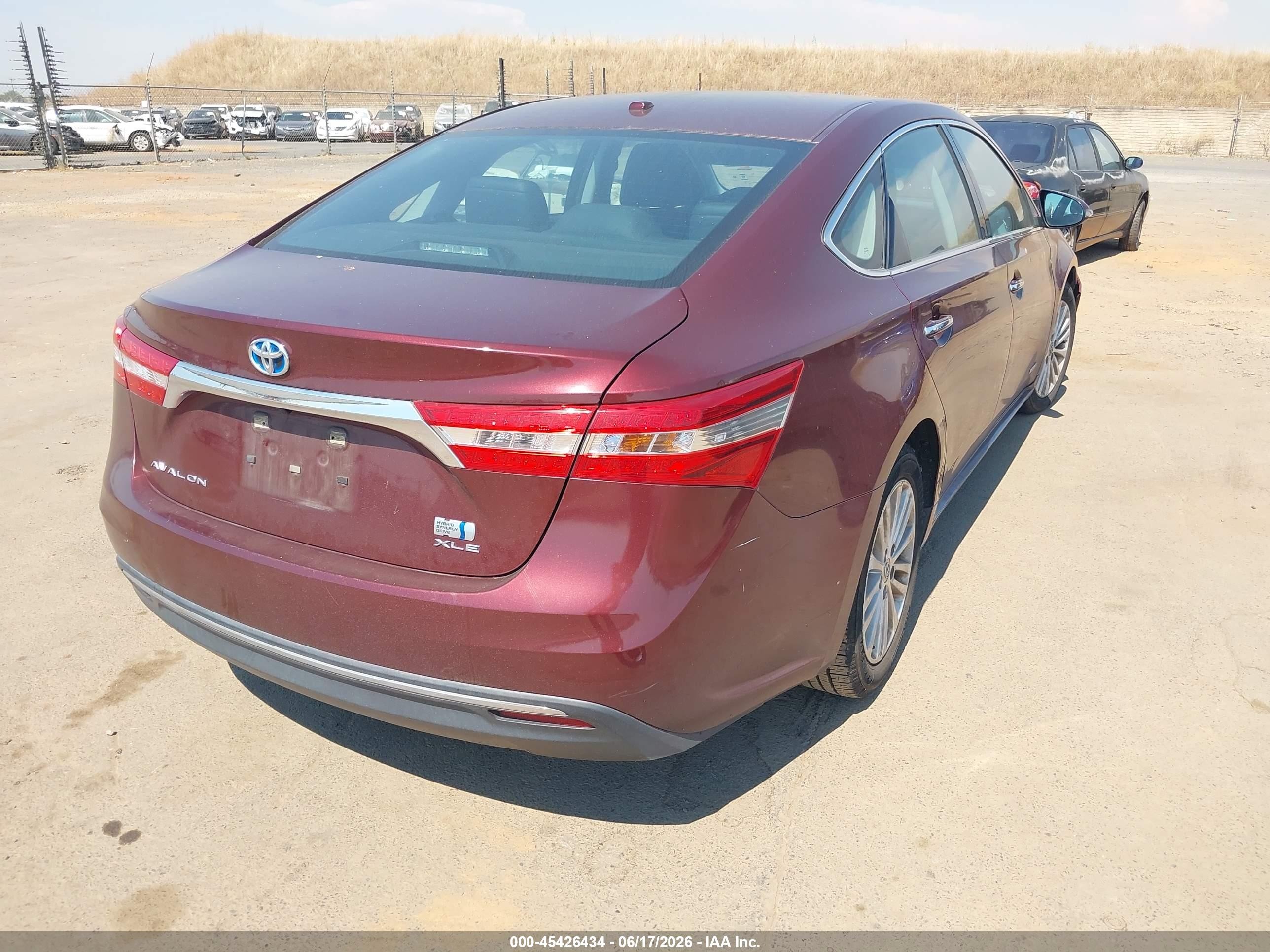 2015 Toyota Avalon Hybrid Xle Touring Burgundy vin: 4T1BD1EB1FU037245
