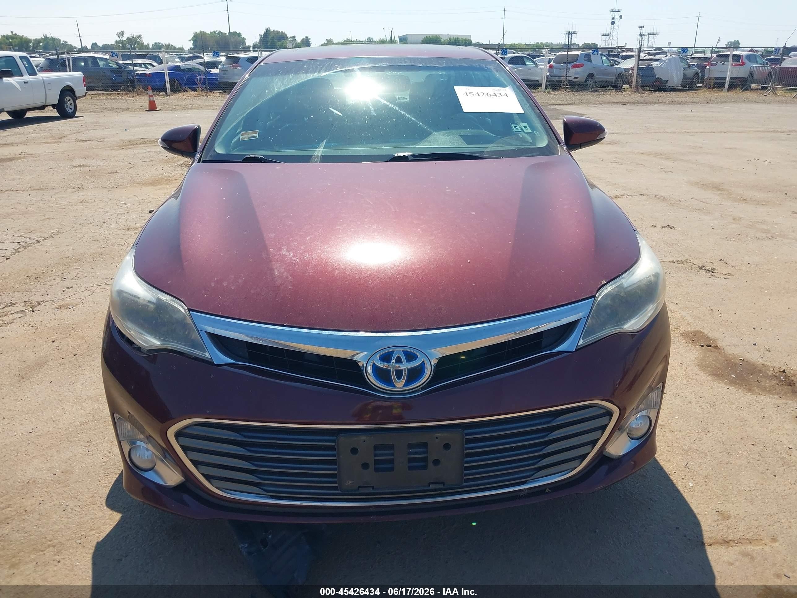 2015 Toyota Avalon Hybrid Xle Touring Burgundy vin: 4T1BD1EB1FU037245