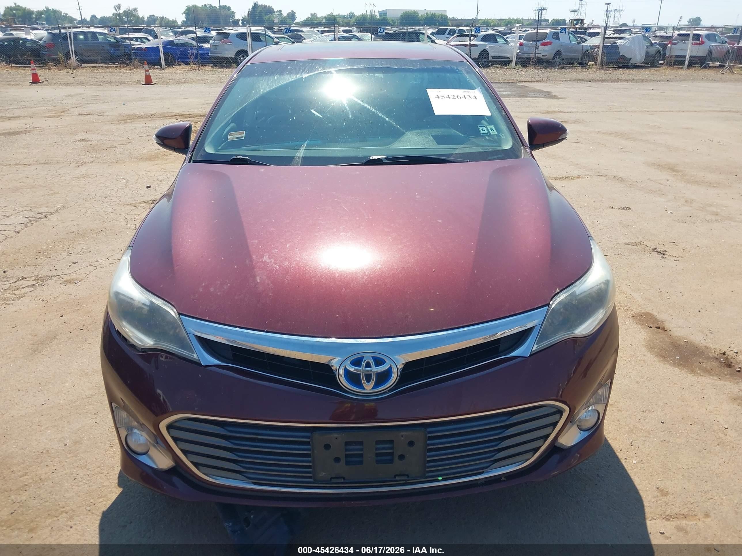 2015 Toyota Avalon Hybrid Xle Touring Burgundy vin: 4T1BD1EB1FU037245