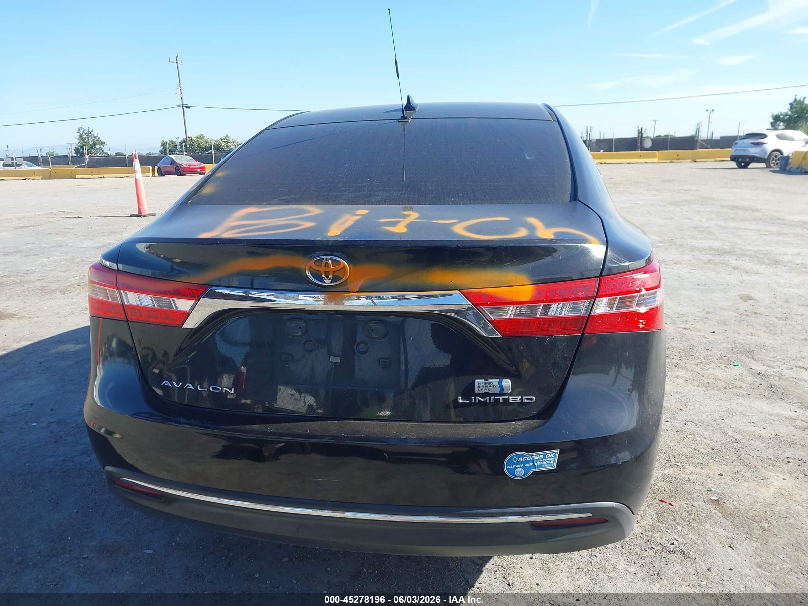2015 Toyota Avalon Hybrid/prem/tour/ltd Black vin: 4T1BD1EB1FU038931