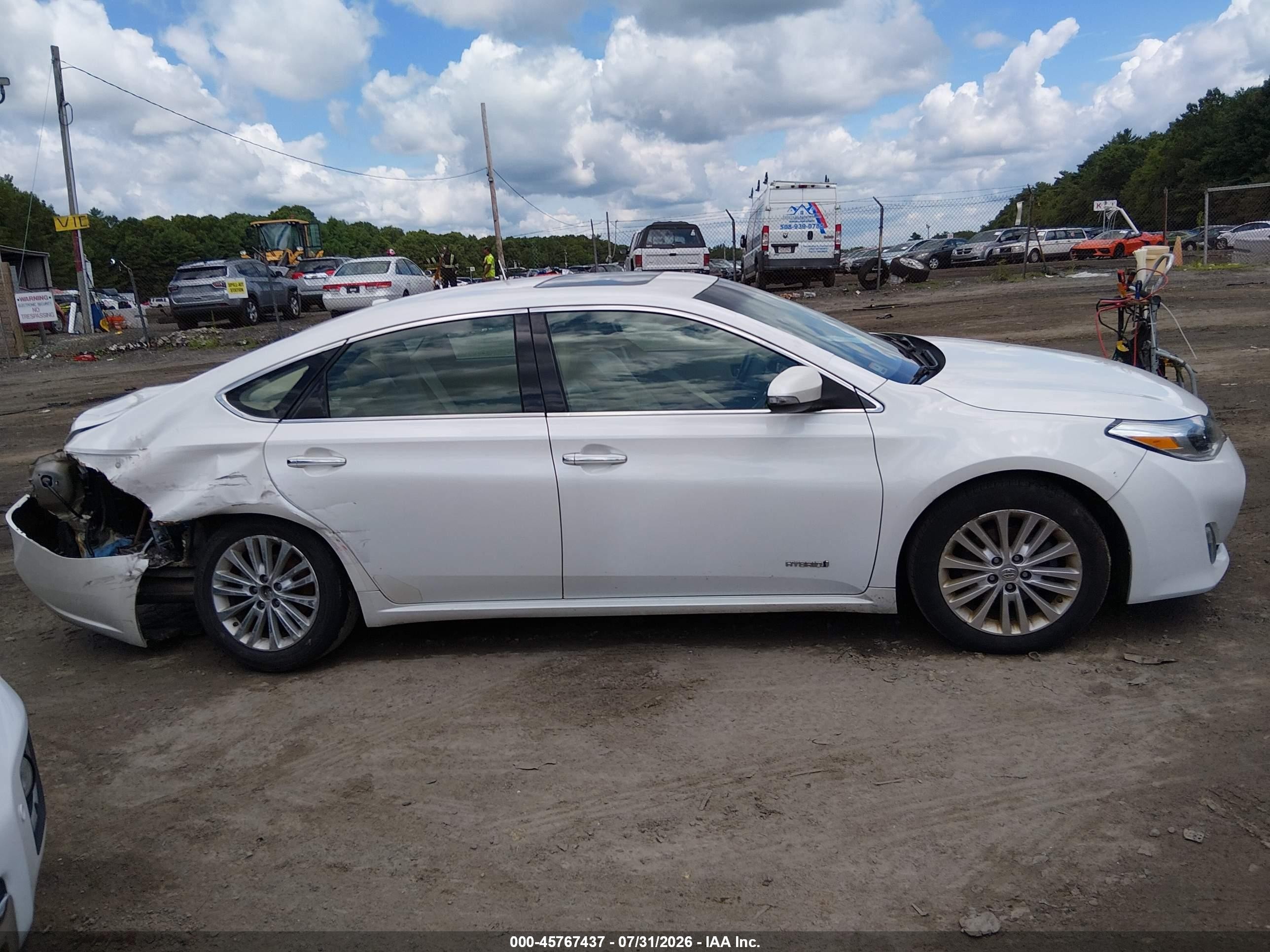 2015 Toyota Avalon Hybrid Xle Touring Белый vin: 4T1BD1EB1FU040680