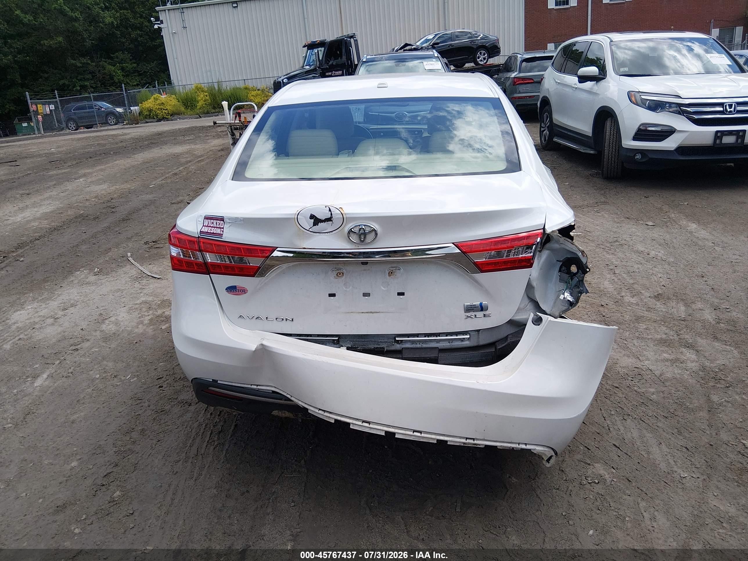 2015 Toyota Avalon Hybrid Xle Touring Белый vin: 4T1BD1EB1FU040680