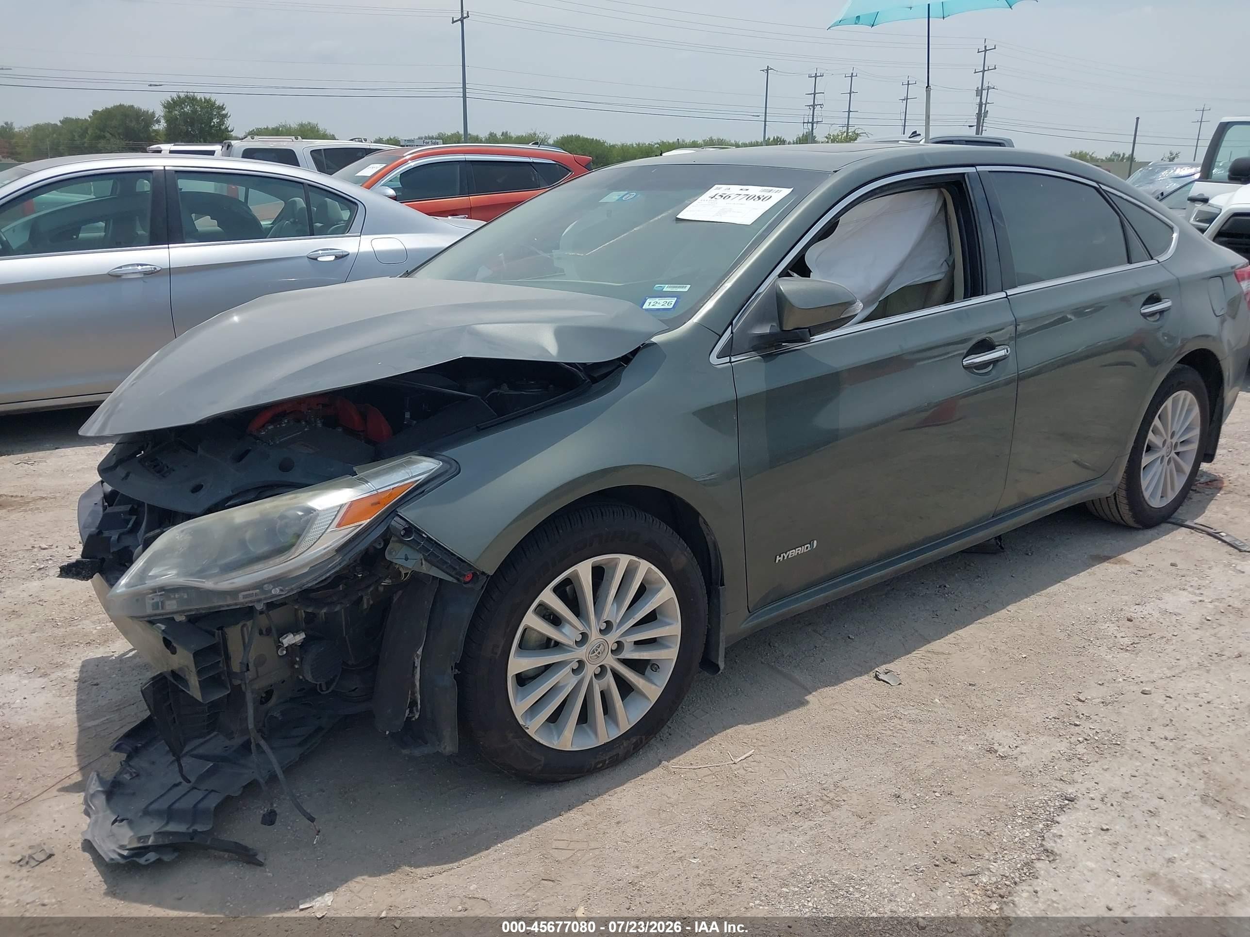 2013 Toyota Avalon Hybrid Limited Green vin: 4T1BD1EB2DU002095