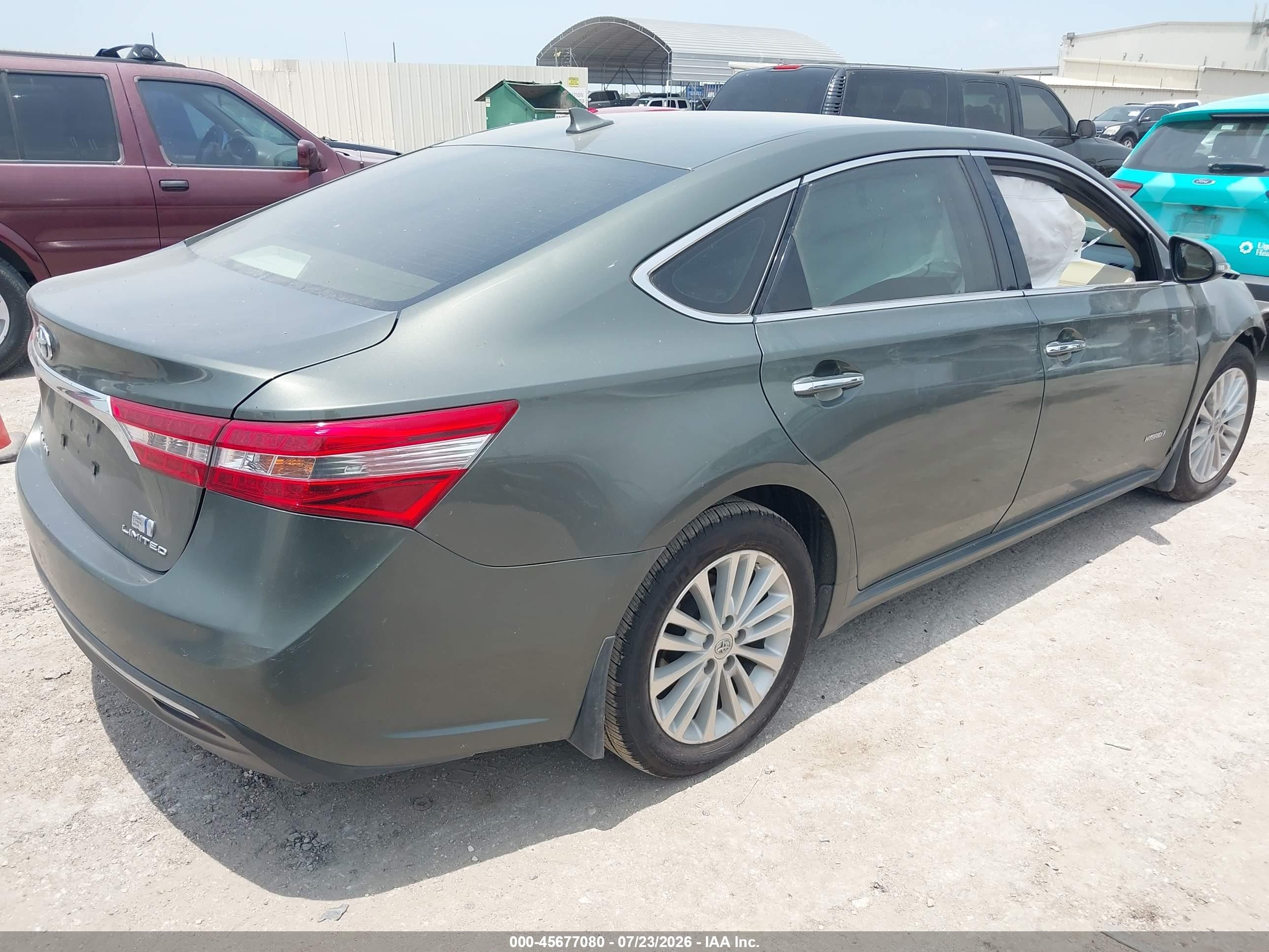 2013 Toyota Avalon Hybrid Limited Green vin: 4T1BD1EB2DU002095