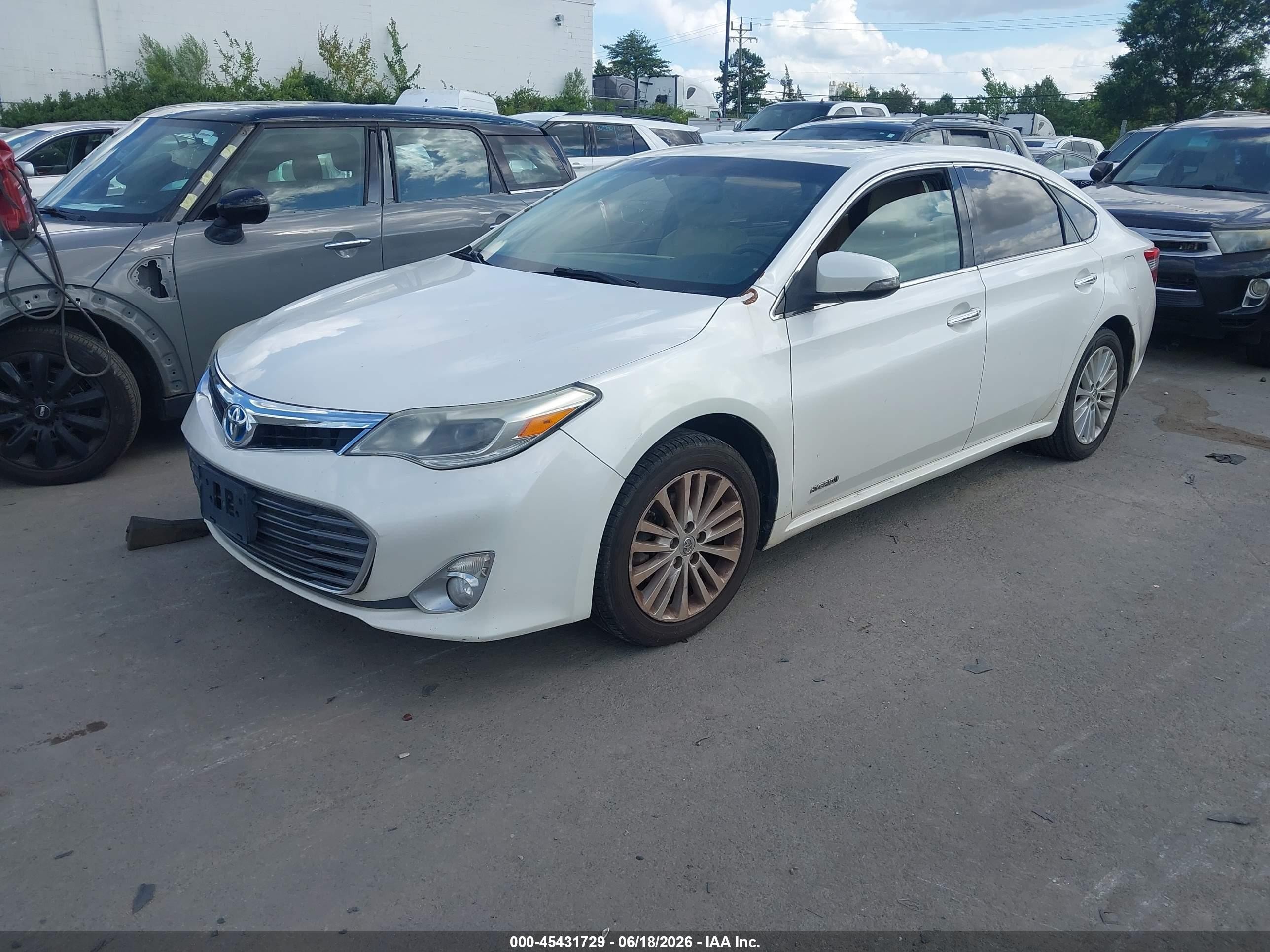 2013 Toyota Avalon Hybrid Xle Touring White vin: 4T1BD1EB2DU006647