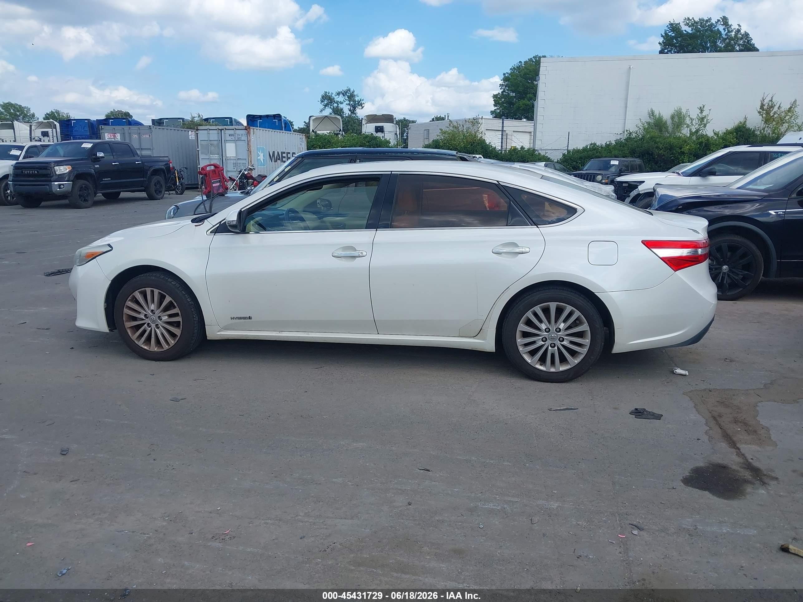 2013 Toyota Avalon Hybrid Xle Touring White vin: 4T1BD1EB2DU006647