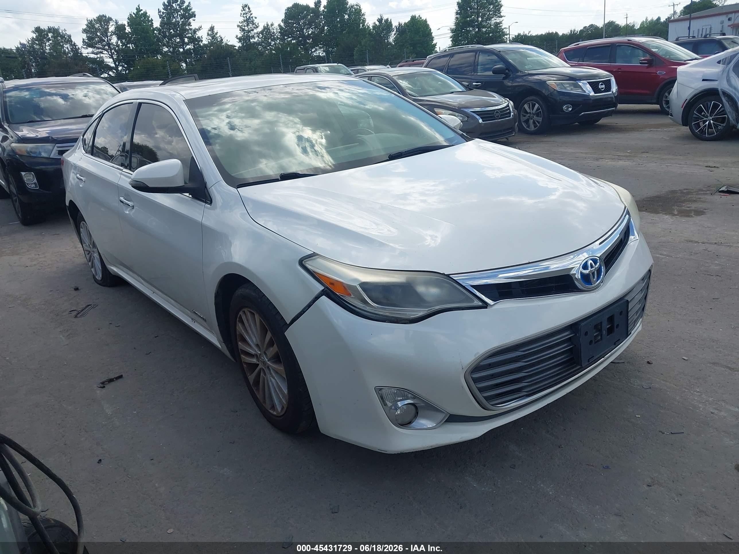 2013 Toyota Avalon Hybrid Xle Touring White vin: 4T1BD1EB2DU006647