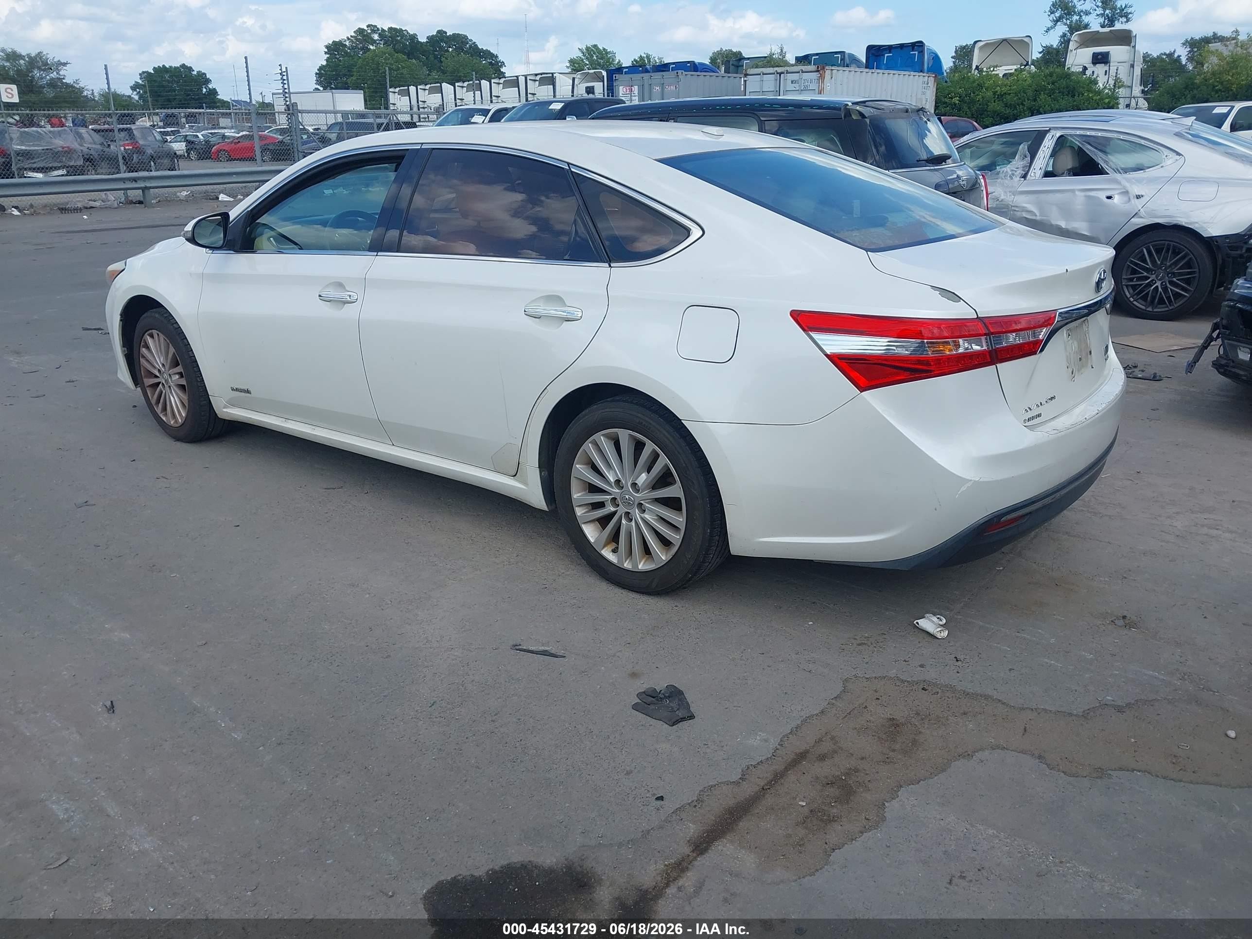 2013 Toyota Avalon Hybrid Xle Touring White vin: 4T1BD1EB2DU006647