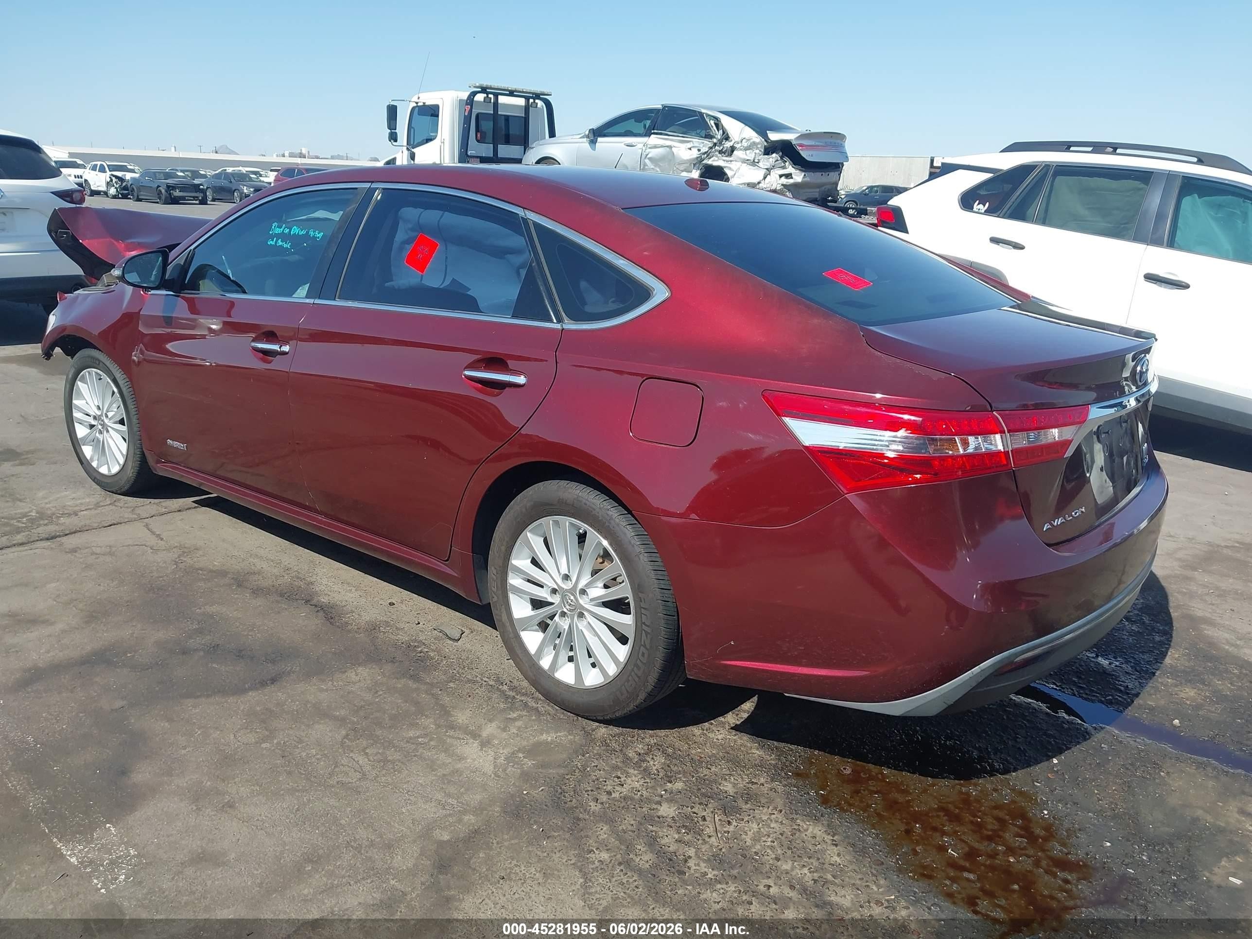 2013 Toyota Avalon Hybrid Xle Touring Maroon vin: 4T1BD1EB2DU009998