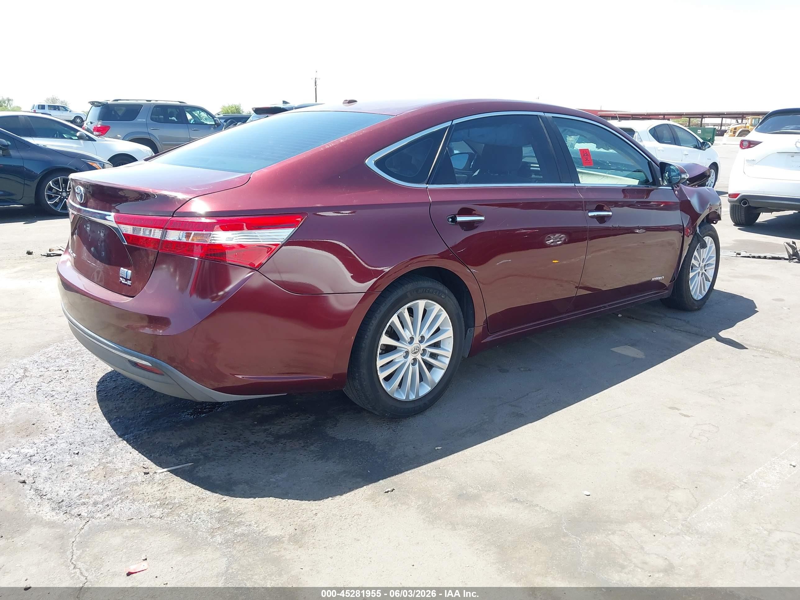 2013 Toyota Avalon Hybrid Xle Touring Maroon vin: 4T1BD1EB2DU009998